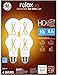 (4 Bulbs) GE Relax LED A19 Dimmable HD Light Bulb, 800 lumens, 60 watt Replacement Using only 8.5 watts, Asterisk Filament, Exceptional Color Contrast and Boldness LED Light Bulb