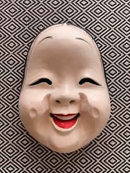 木製彫刻型 顔と植物デザイン 菓子型 おかめ 鬼 楽天市場】楠面 古色お多福面 おたふく おかめ 木彫り お面