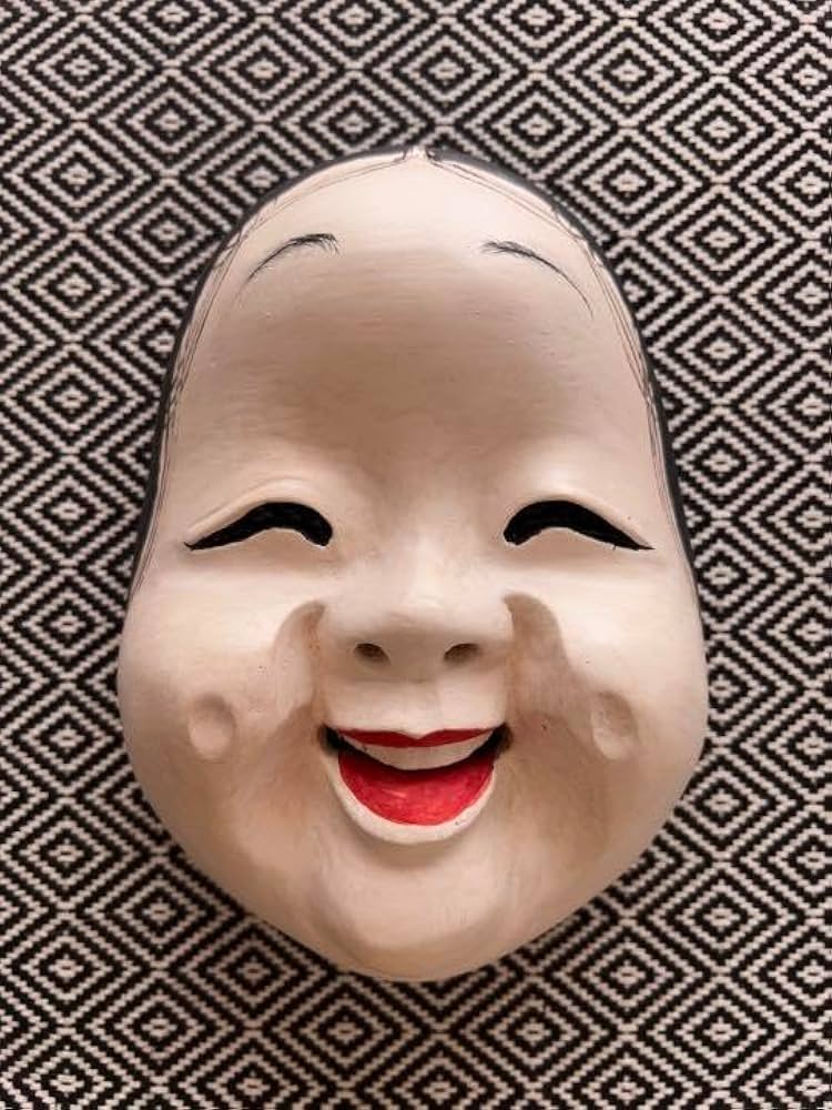 能面 木彫り おかめ お多福 能面 お多福 おかめ お面 木彫り 伝統工芸 木彫 お面 おかめ