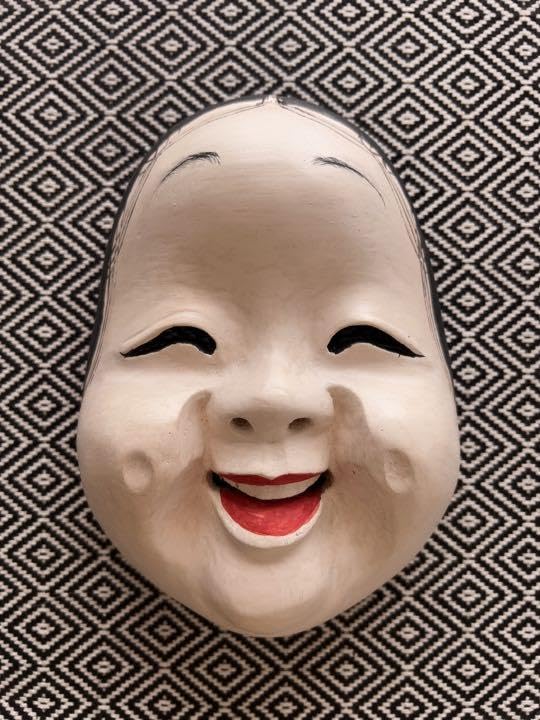 おめん　木彫り 楽天市場】お面 木彫り天狐 壁掛け 仕様：無垢 / 素材：楠(木