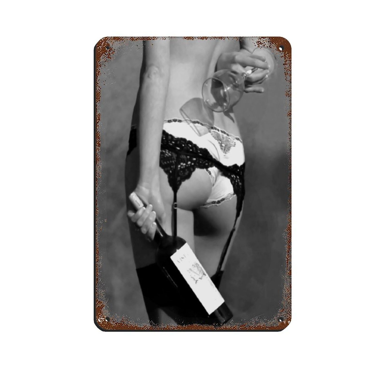Wine, Feminist Poster, Teen Girl Room Decor Tin Sign Vintage Metal Pub Club Cafe Bar Home Wall Art Decoration Poster Retro 8x12inch(20x30cm)