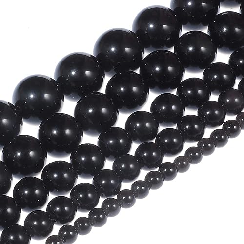 Miniatura 9 de Cuentas de piedra natural con piedras preciosas redondas y sueltas de cristal de energía para la fabricación de joyas, 1 filamento de 15 pulgadas