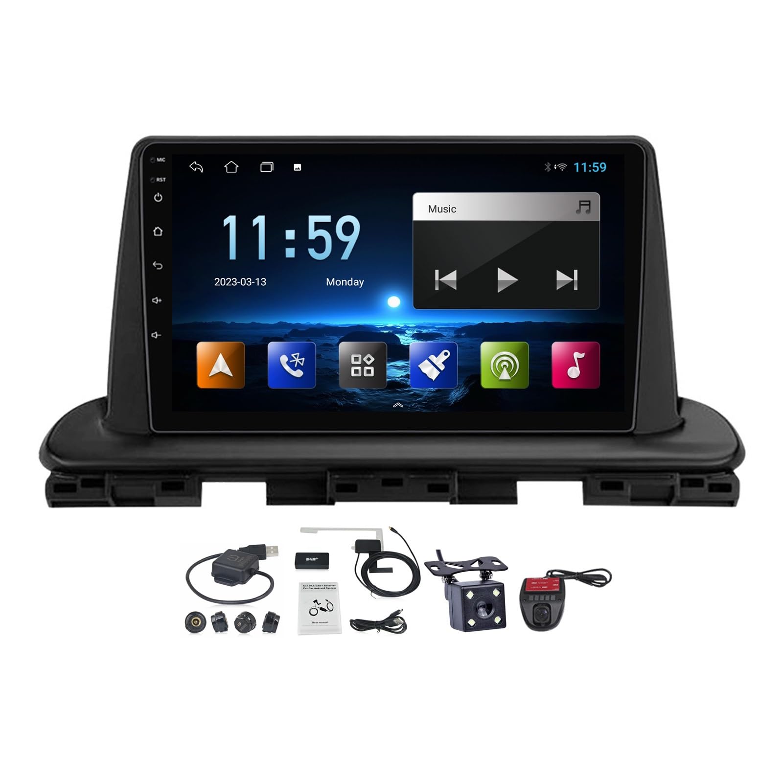 Navigation 2 DIN Kia Cerato voyagez avec l'Autoradio Android 11