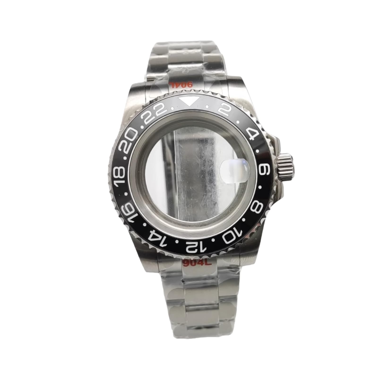 Set Cassa E Bracciale 40 mm Acciaio 904L Subacqueo GMT Stile Yacht Vetro Zaffiro Lente Datario Compatibile Con Movimento NH36 per Rolex Submariner/GMT-Master/Yacht-Master - 11