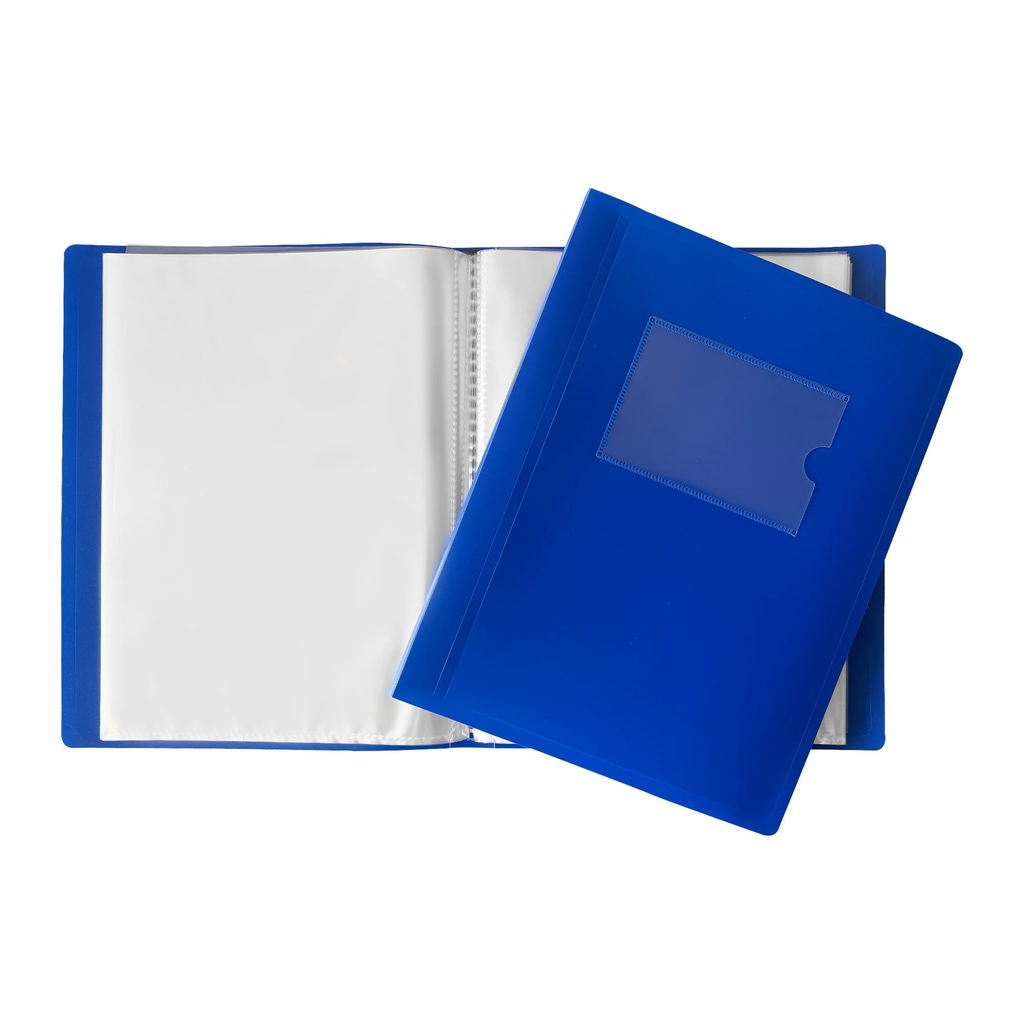 A5 Blue Flexible Cover 100 Pocket Display Book — image 1
