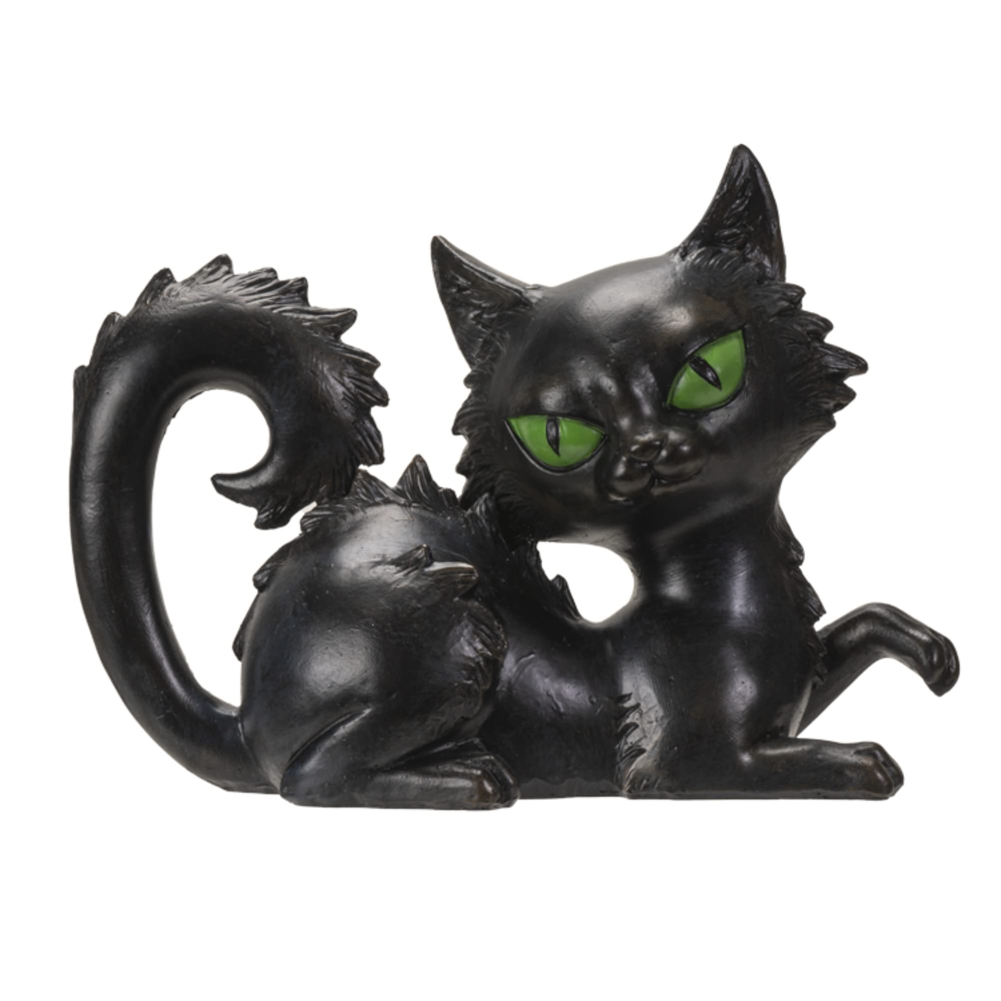 Figurine de chat noir statuette décorative maison intérieur mystique résine