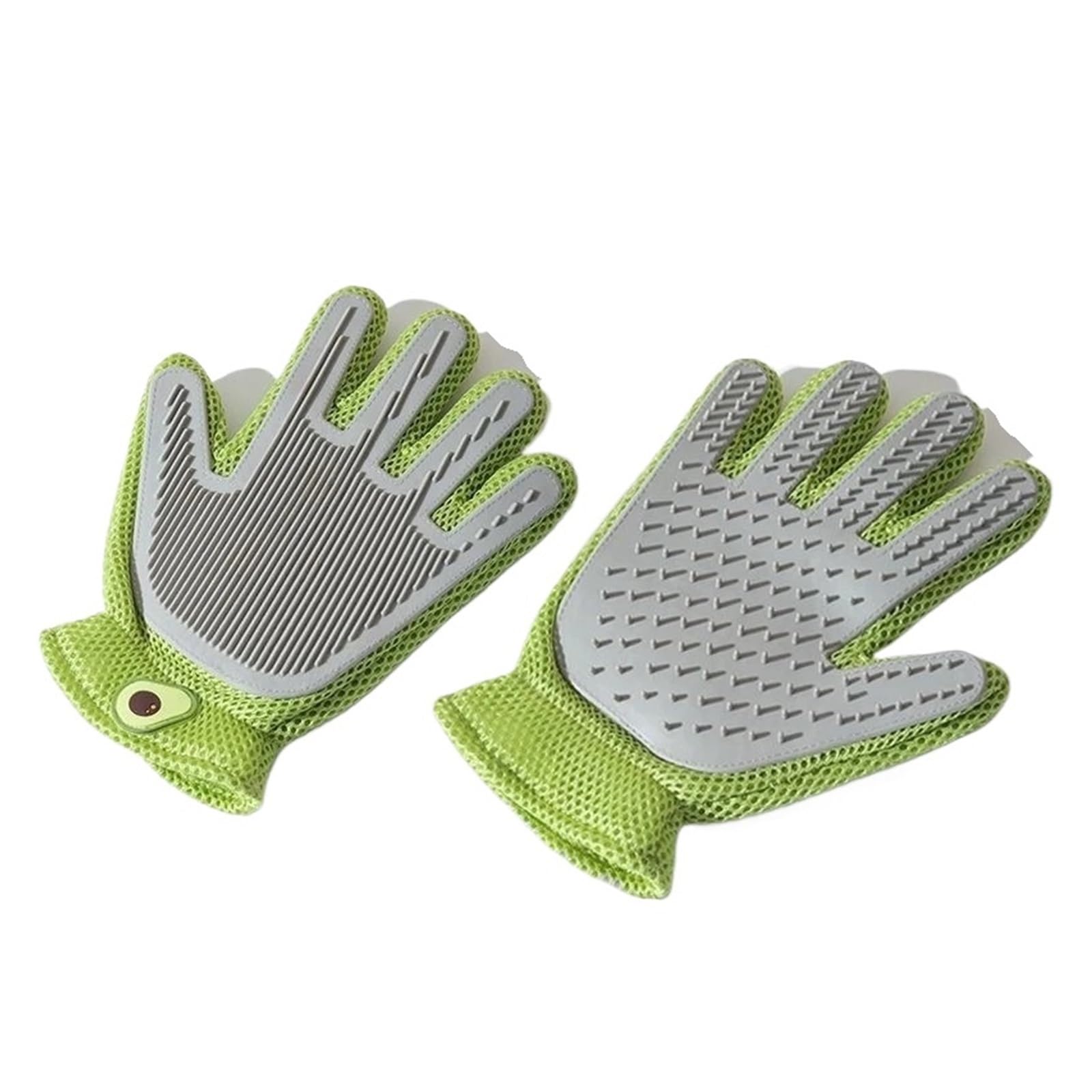 Generisch Fellpflegehandschuhe, Badekamm und Haarentfernungsbürste for Katzen und Hunde, sanftes Reinigungswerkzeug for langhaarige Haustiere(Avocado Right Hand)