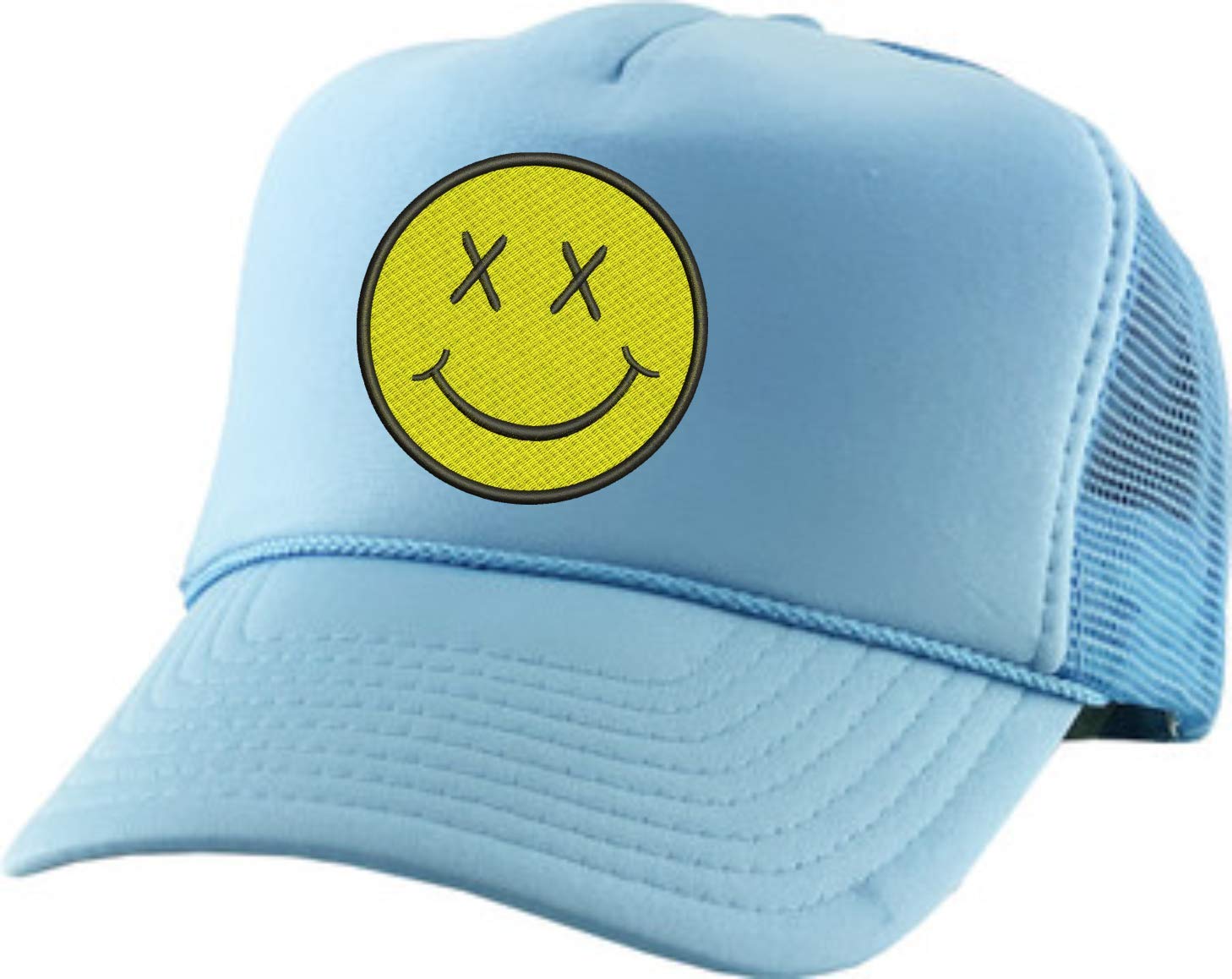 ALLNTRENDS Adult Trucker Hat Smile Face Embroidered Baseball Cap Adjustable Snapback