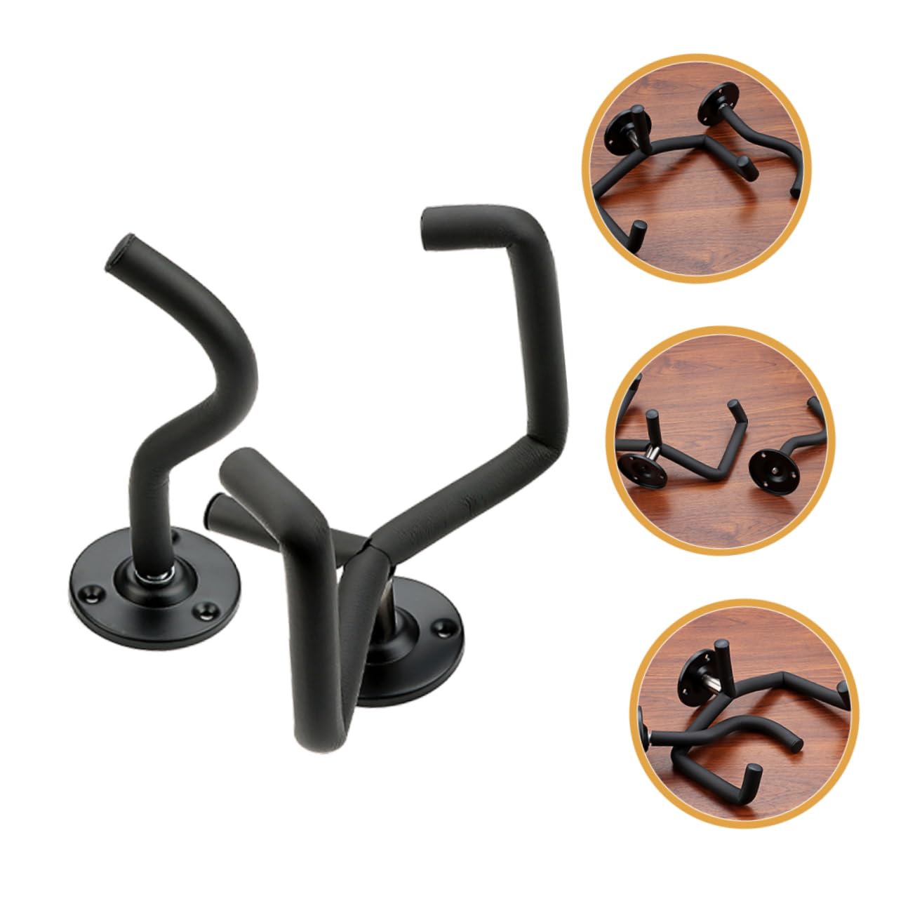 Supporto da Muro Gancio Singolo in Metallo Nero per Chitarra Appeso Stabile e Decorativo per Sala Audio o Soggiorno per Strumenti