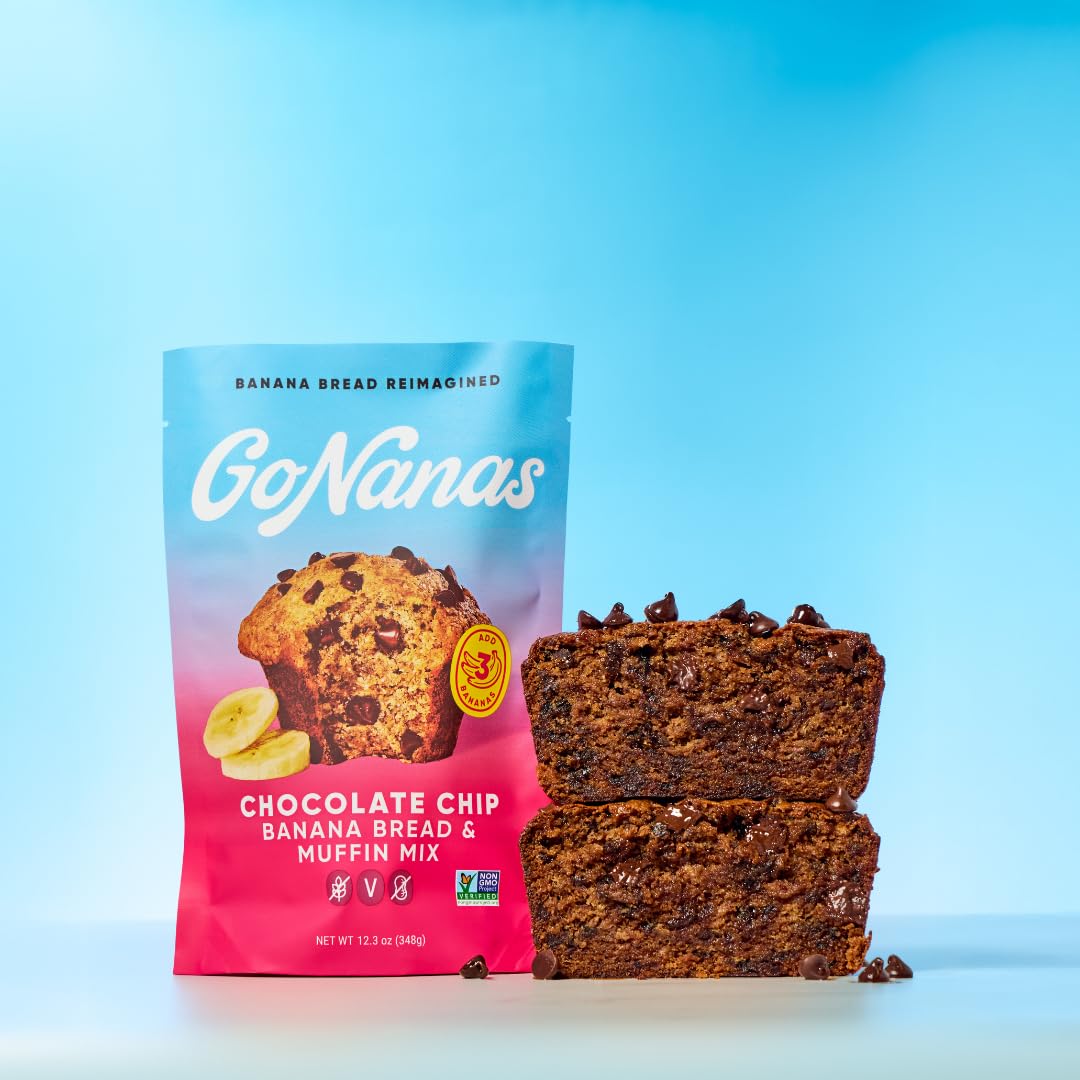 Amazon.com : GoNanas Chocolate Chip Oat Flour Banana Bread Mix