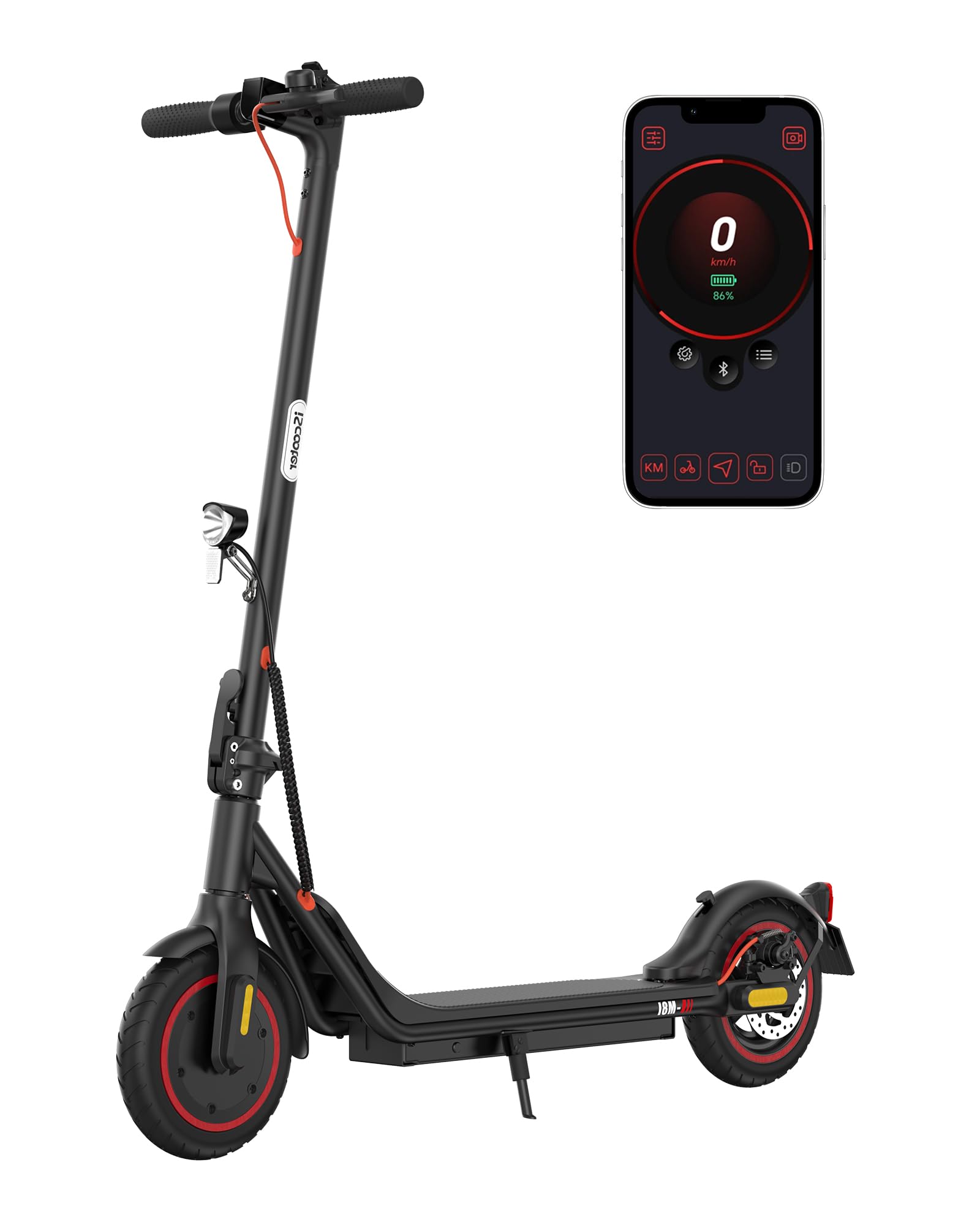 ABE skuter elektryczny z dopuszczeniem do ruchu drogowego dla dorosłych, silnik o mocy maks. 500 W, zasięg od 25 do 30 km, do poruszania się i odkrywania bez wysiłku, z aplikacją
