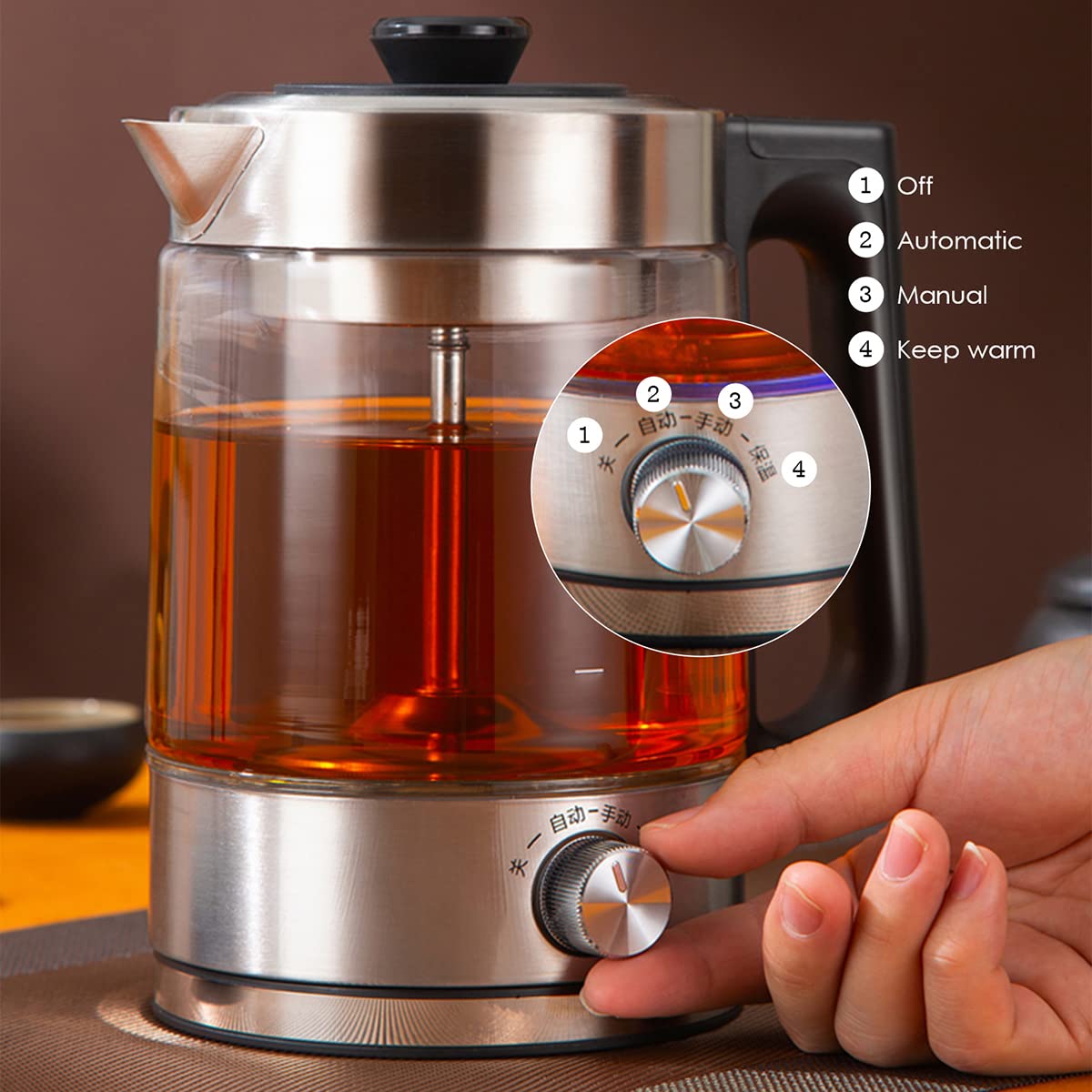 Bollitore Elettrico in Acciaio Inossidabile a Ebollizione Rapida 600 W Boiler Boiler Heater Tea Boiler Elettrico Indicatore a Led, Auto-Off Boil-Dryion