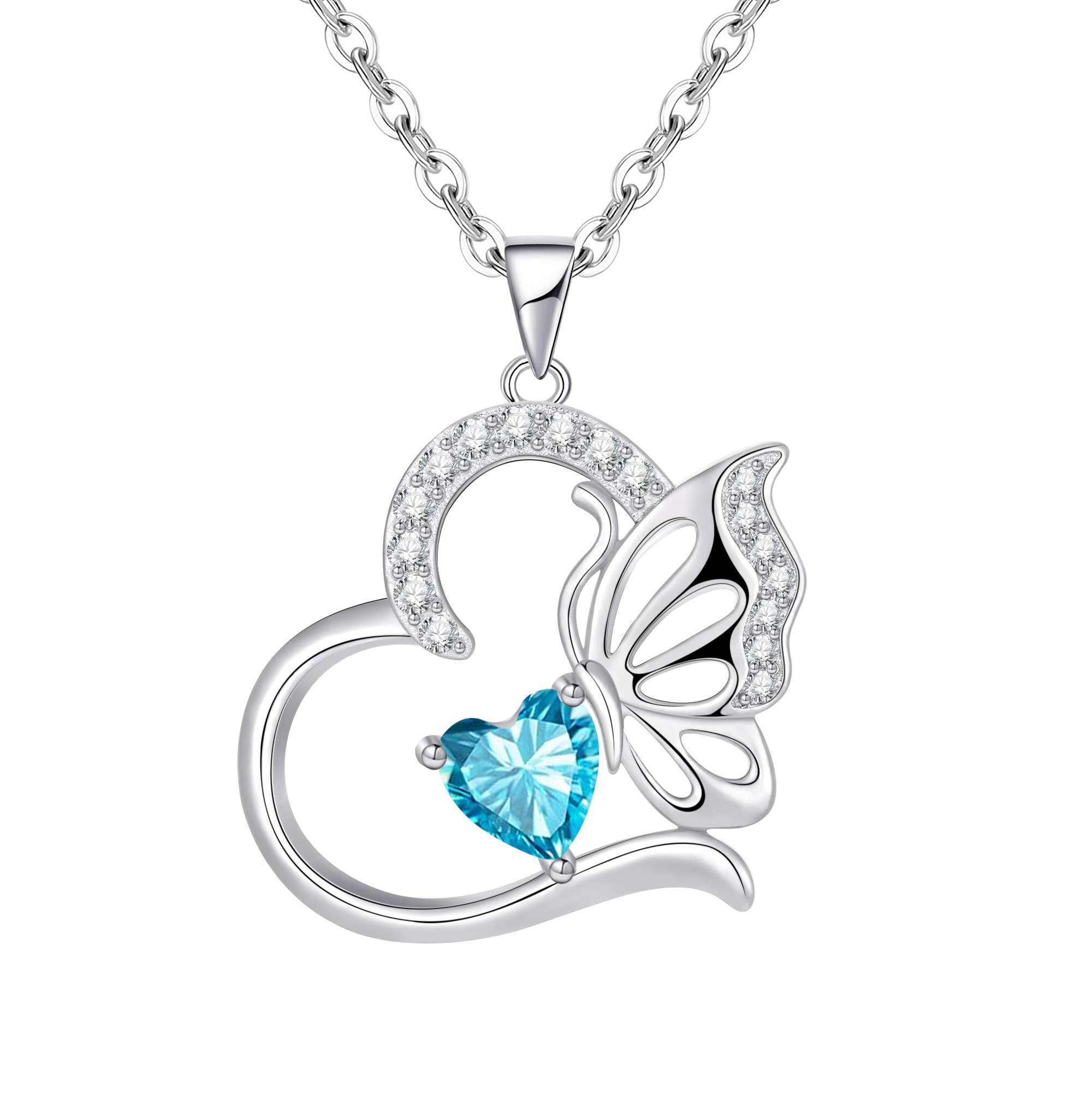 Hifeeled Halsketting voor dames, 925 sterling zilver, originele halsketting voor zus, vrienden, moeder, echtgenote, vrouwen, sieraden, cadeau, 45 cm, Sterling zilver, Zirkonia