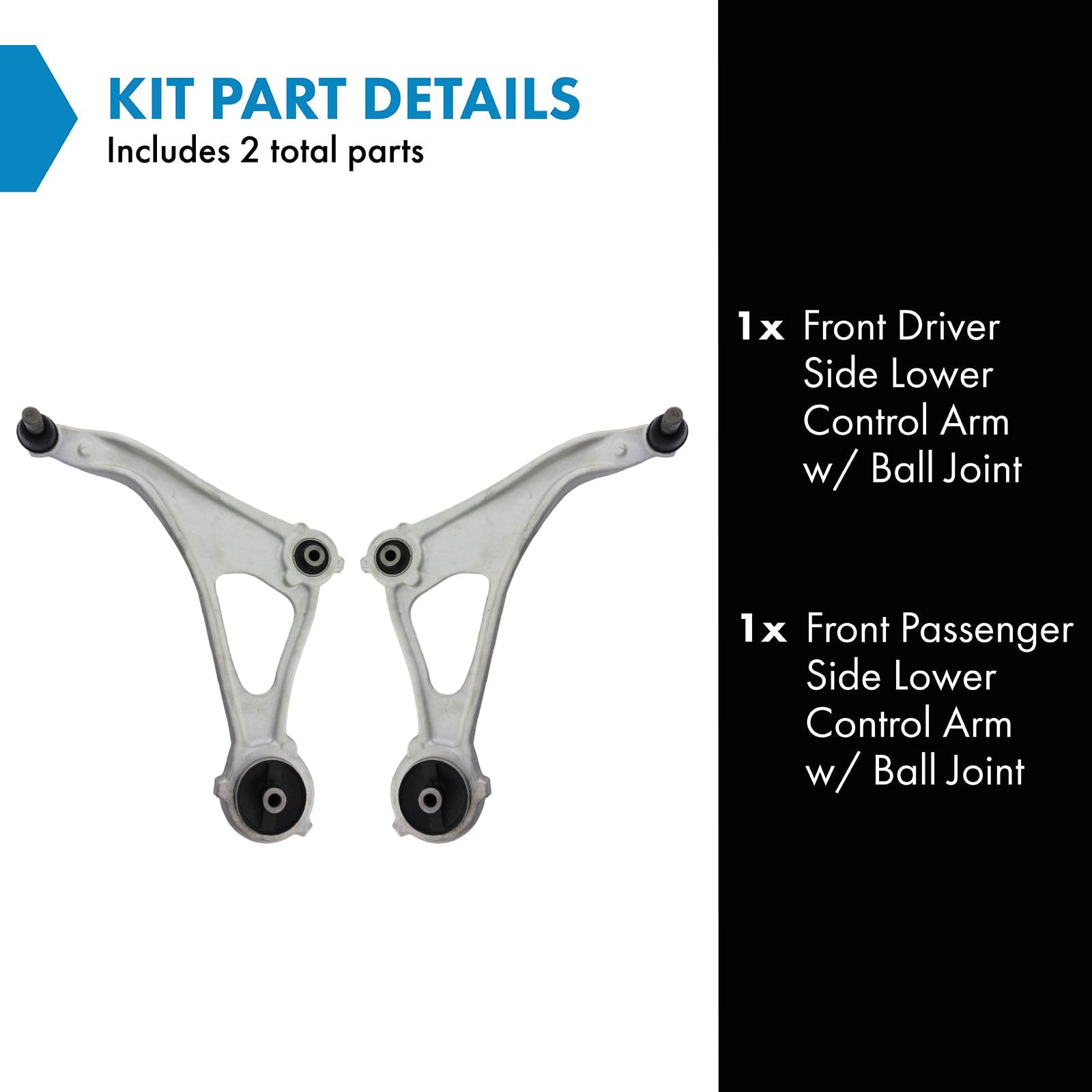 Amazon.com: TRQ Front Lower Driver and Passenger Side Control Arm