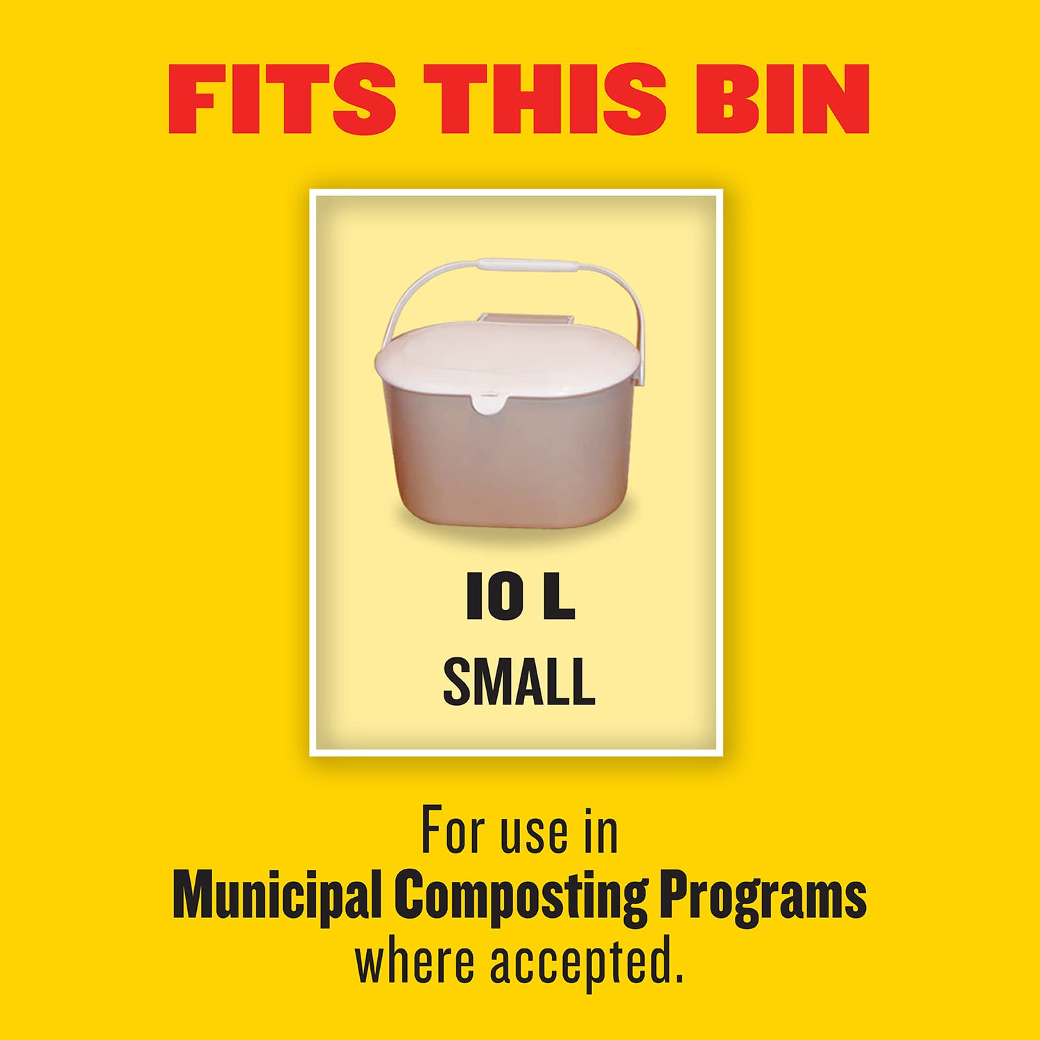 Glad Certified Compostable Bags - Small 10 Litres - Lemon scent 20 Compost Bags 20 count (Pack of 1) - 3