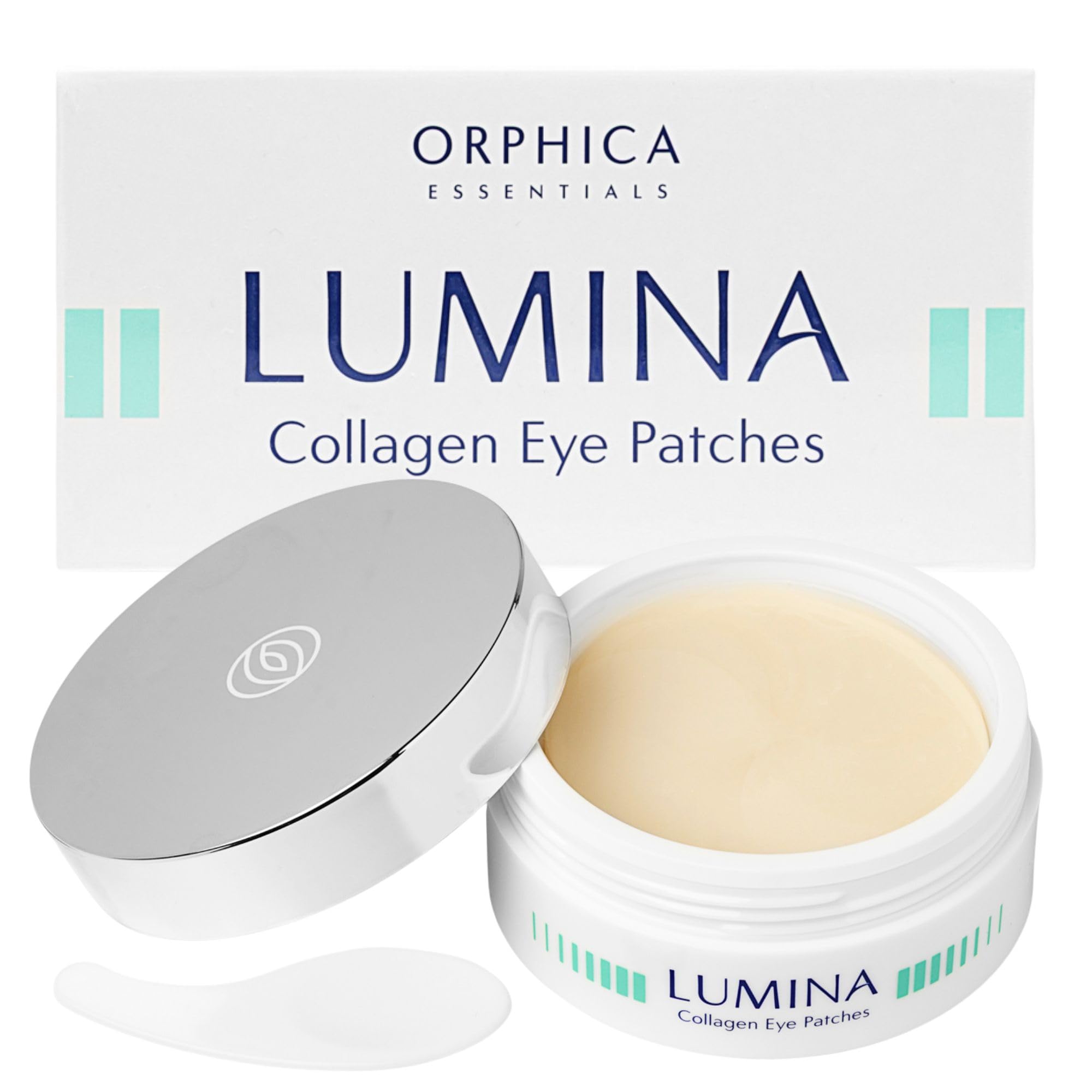Orphica LUMINA - 60 toppe per occhi di collagene con acido ialuronico contro occhiaie, gonfiore e linee sottili