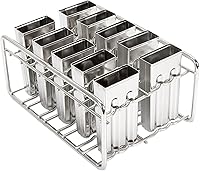 Vista 1 de Molde para helado, 10 moldes para palitos de helado, moldes de paletas de acero inoxidable, moldes para paletas de hielo, molde de helado de metal