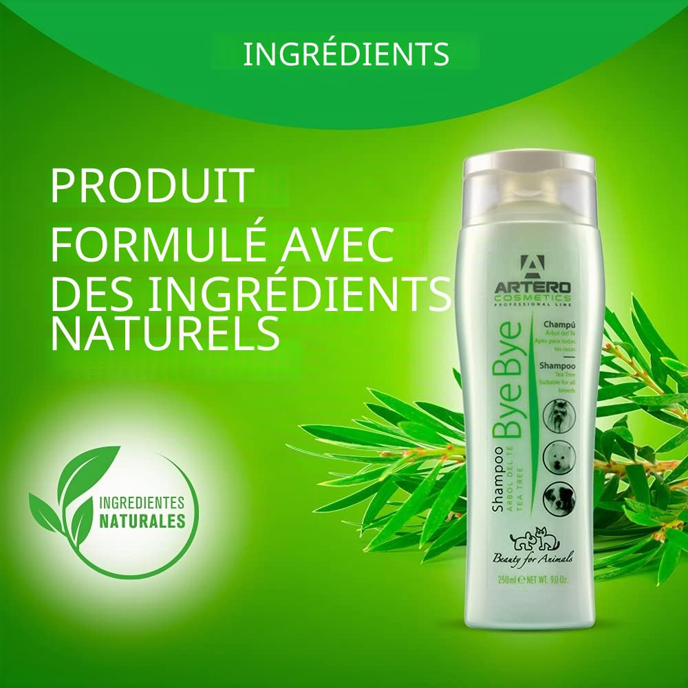 Artero Shampooing Bye Bye Antiparasitaire 5L pour Chiens - Élimine et Repousse Les Parasites, Pulvérise Les Puces et Tiques, Nettoyage en Profondeur, Effet Relaxant, Ingrédients Naturels