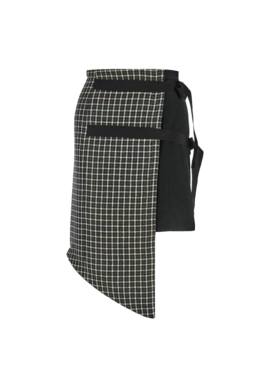 PATRIZIA PEPE Gonna a Tubino Donna British Tweed Nera Latte/Kaki (44)