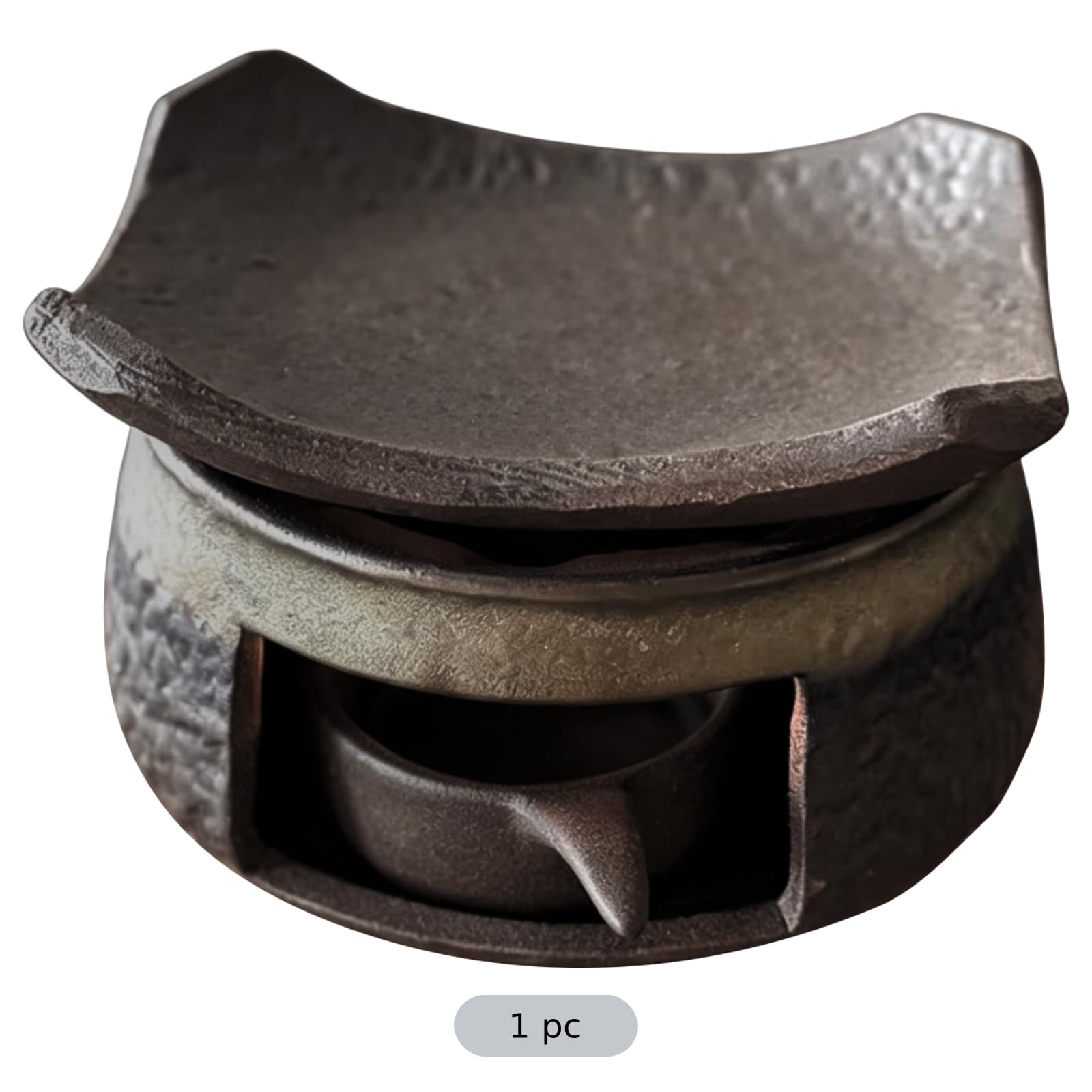 Keramik-Duftbrenner, Duftlampe für ätherische Öle, Teelicht-Duftwärmer, Räucherschale mit Teller, Duftverteiler im Zen-Stil für Zuhause, Büro, Meditation und entspannte Räume