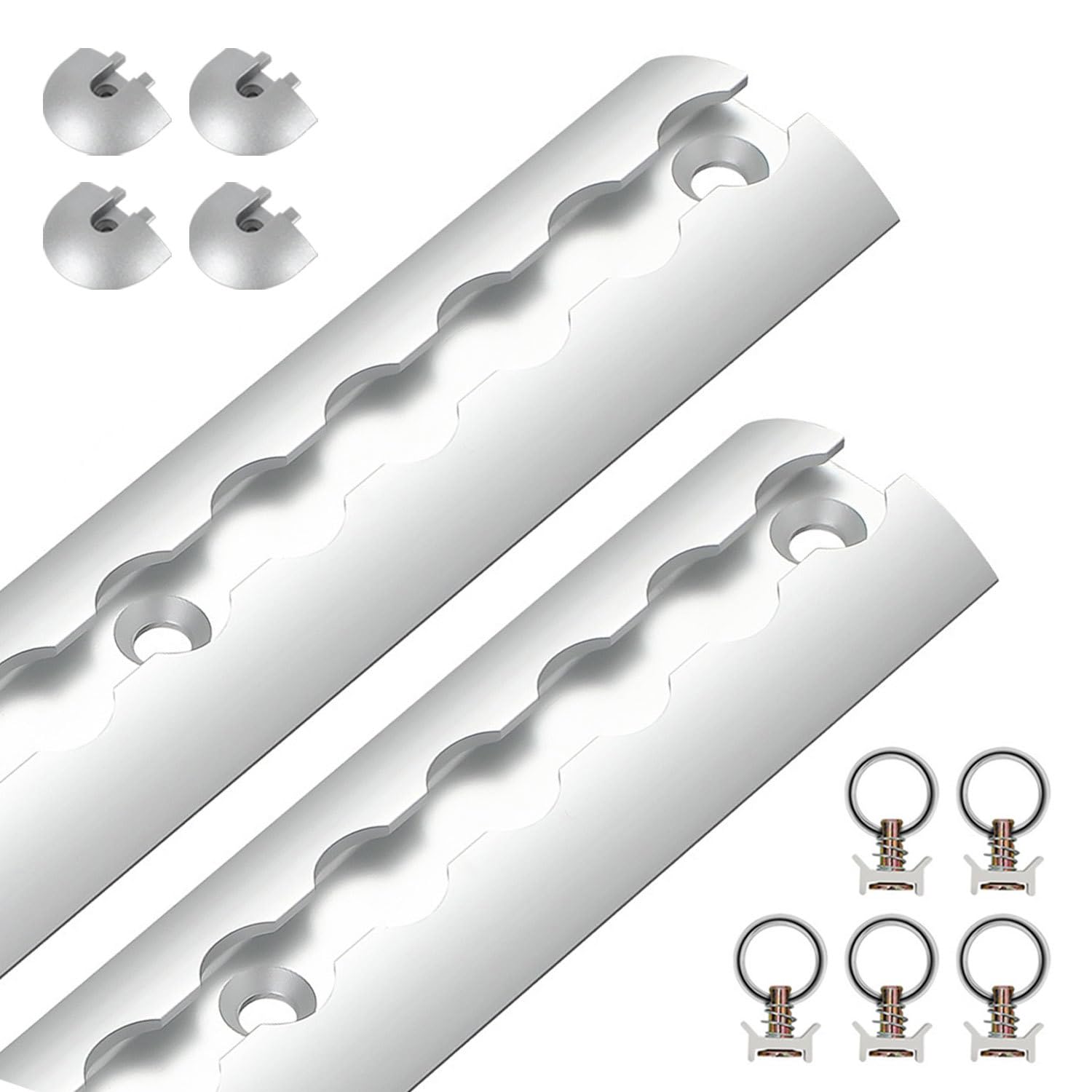 Szyna Airline 1,5 m aluminiowa, srebrna, 2 sztuki, 5 złączek, 4
