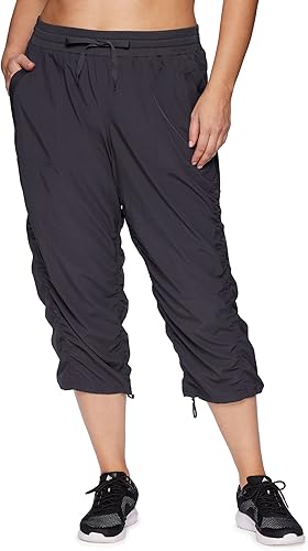 RBX Active - Pantalón capri con cordón para mujer talla grande ligero tejido y a la moda