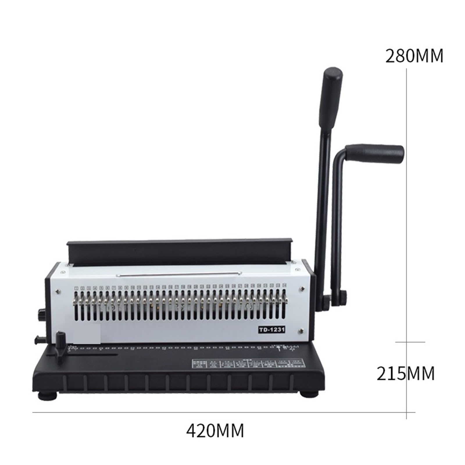 Bindownica, TD-1231 34 otwory metalowa podwójna maszyna do dziurkowania drutem A3A4 dziurkacz segregatorów, biura, szkoły, biznesu
