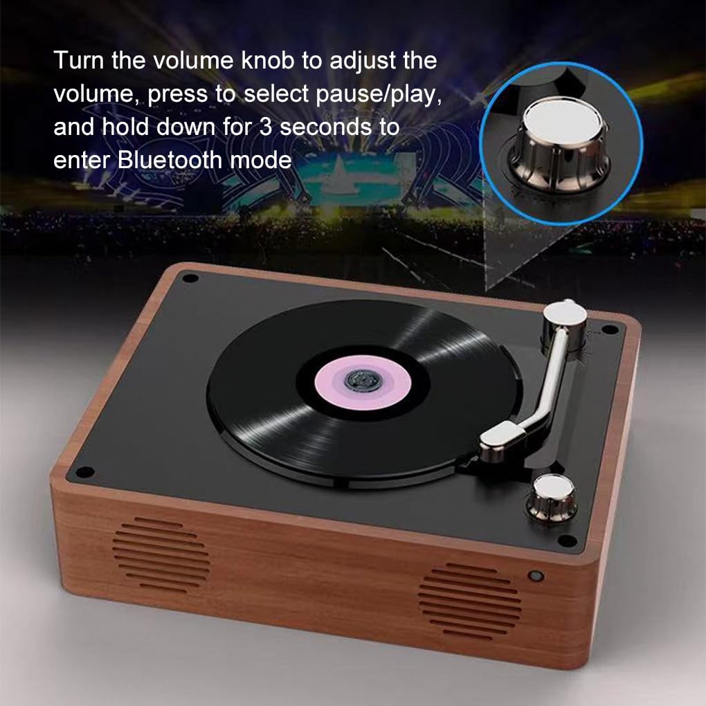 Lecteur CD Portable rétro Haute fidélité avec Haut-Parleur,Blanc