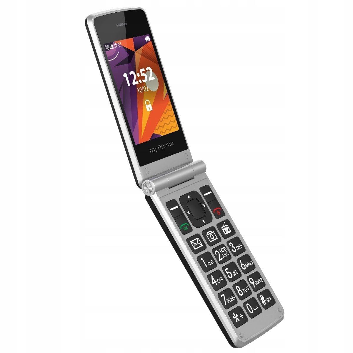 myPhone Tango LTE Telefon Z Klapką, Duża Bateria 1400 Mah, Sieć 4G, dwa duże wyświetlacze, ekran 2.4" oraz 1,77”, Aparat, Dual Sim, Slot Na Karte Microsd, Duże Klawisze