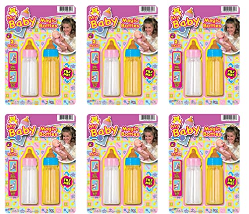 JA-RU Magic Baby Doll Bottles Milk Bottle and Juice Bottle, Baby 701-6