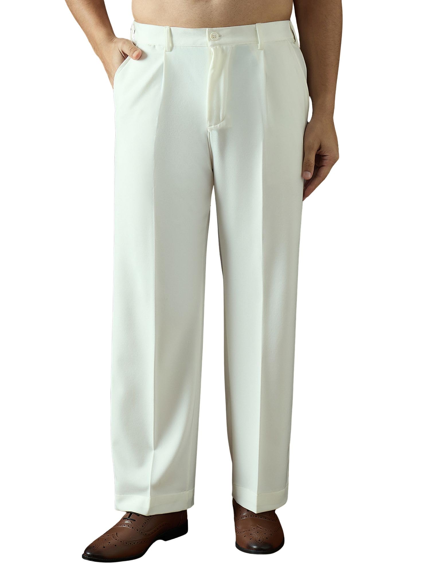 Men’S Casual Regular Korean Pant | Solid Traditional Pant for Kurta | Festive, Wedding-picture-52