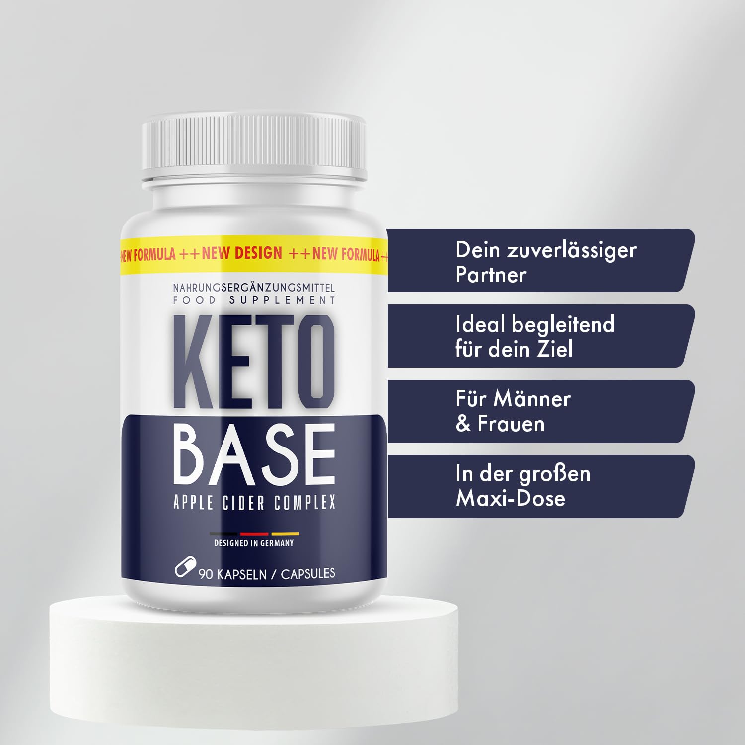 Keto Base Kapseln | dein zuverlässiger Partner | einfache Anwendung | 90 Kapseln