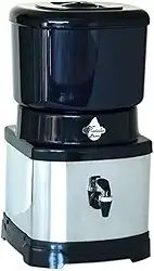 Filtro de Água com Cuba de Barro e Suporte em Aço Inox, Preto, 11 Litros, Purificador de Água para Uso Doméstico