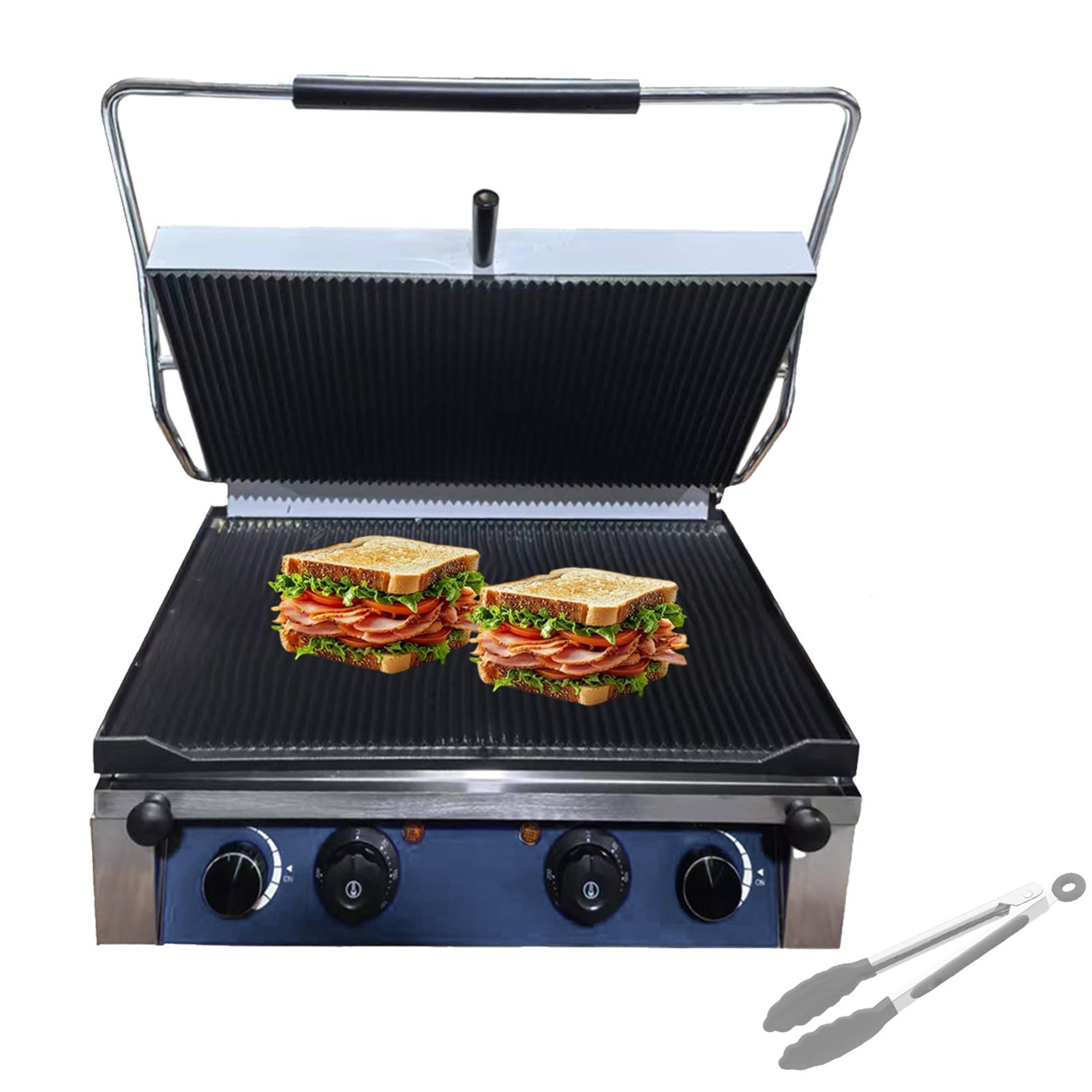 Elektryczny Grill Do Panini O DużEj PojemnośCi I Regulowanej Temperaturze, Ze Stali Nierdzewnej, Do Restauracji PrzydrożNych, 3000 W ElectricHeating