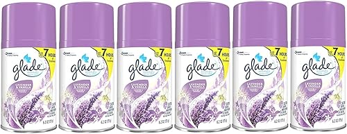 Glade Recambio automático de aerosol, lavanda y vainilla, 6.2 onzas, (paquete de 6)