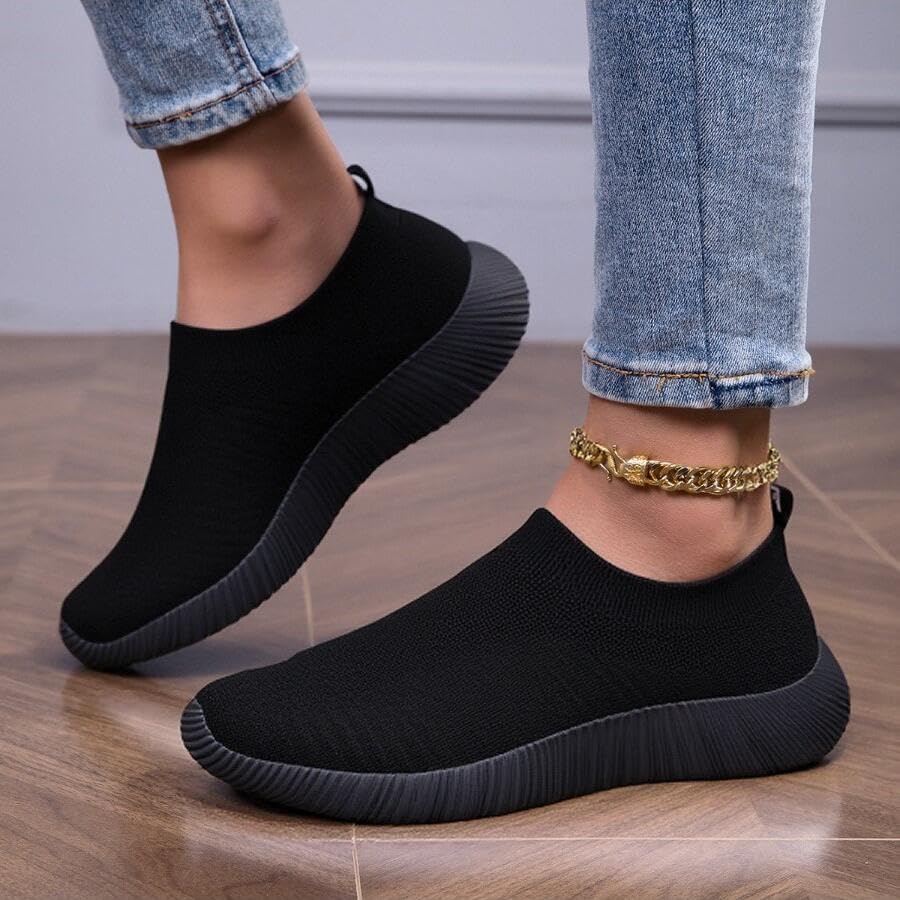 Women's Walking Tennis Shoes Lightweight Athletic Casual Gym Slip on Sneakers