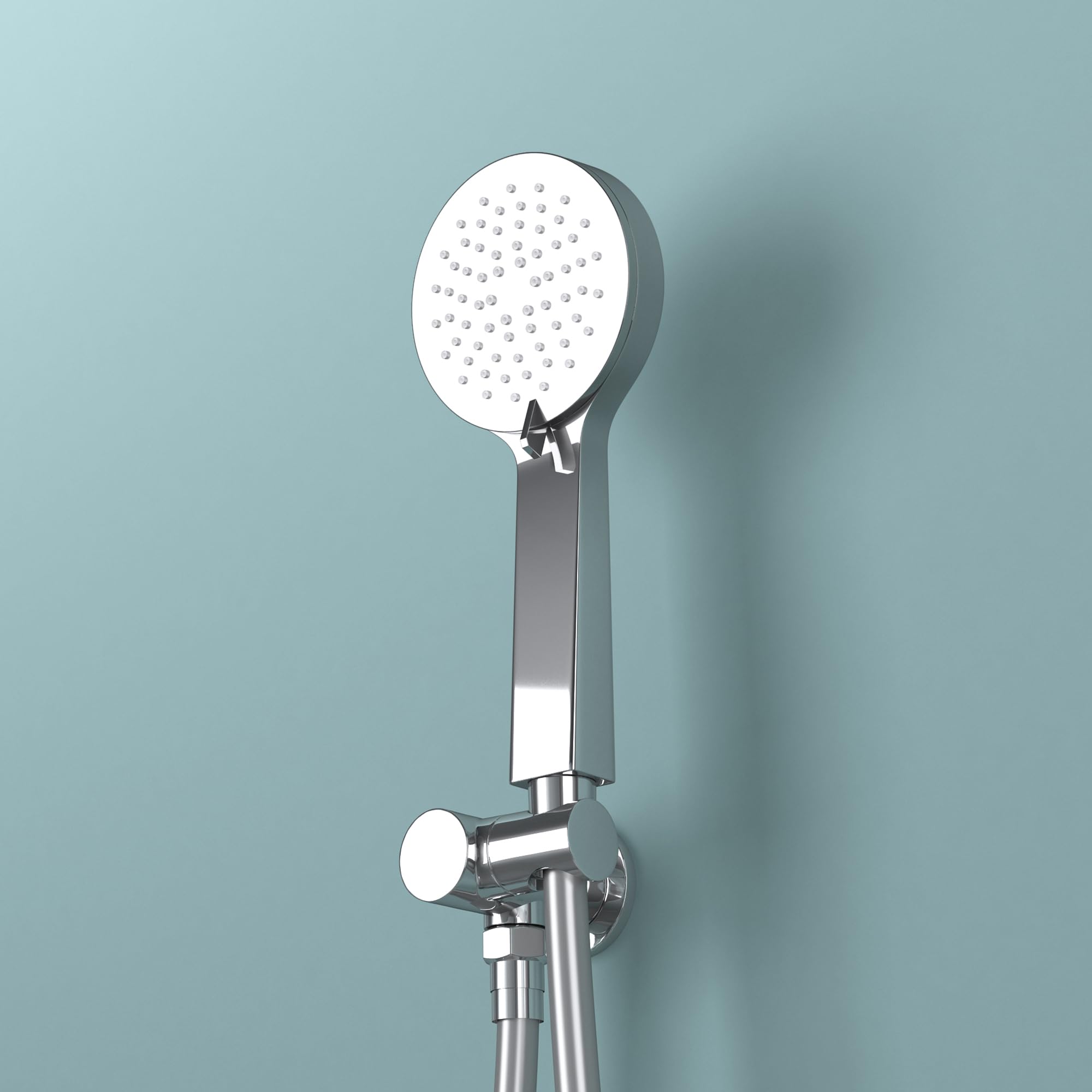 doporro Soffione Doccia a Pioggia Tondo da Parete(Ø 40cm),Set Doccia con Doccia a Mano e Pioggia Soffione Doccia con 1.5M Flessibile Doccia