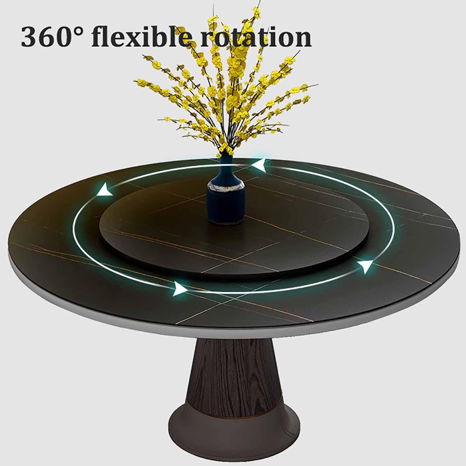 Mesa de comedor de mármol giratoria de 360°, placa redonda para comedor, ideal para mesas de 60100 cm, decoración elegante del hogar, perfecta para entretener a los invitados