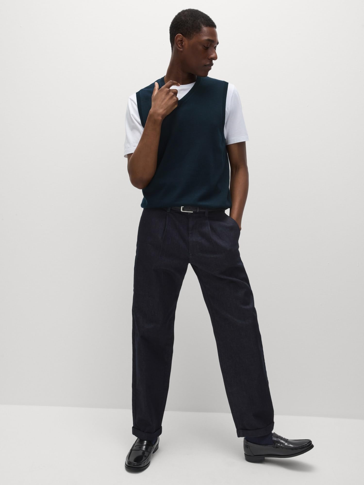 Marks & Spencer Pullover Senza Maniche in Puro Cotone