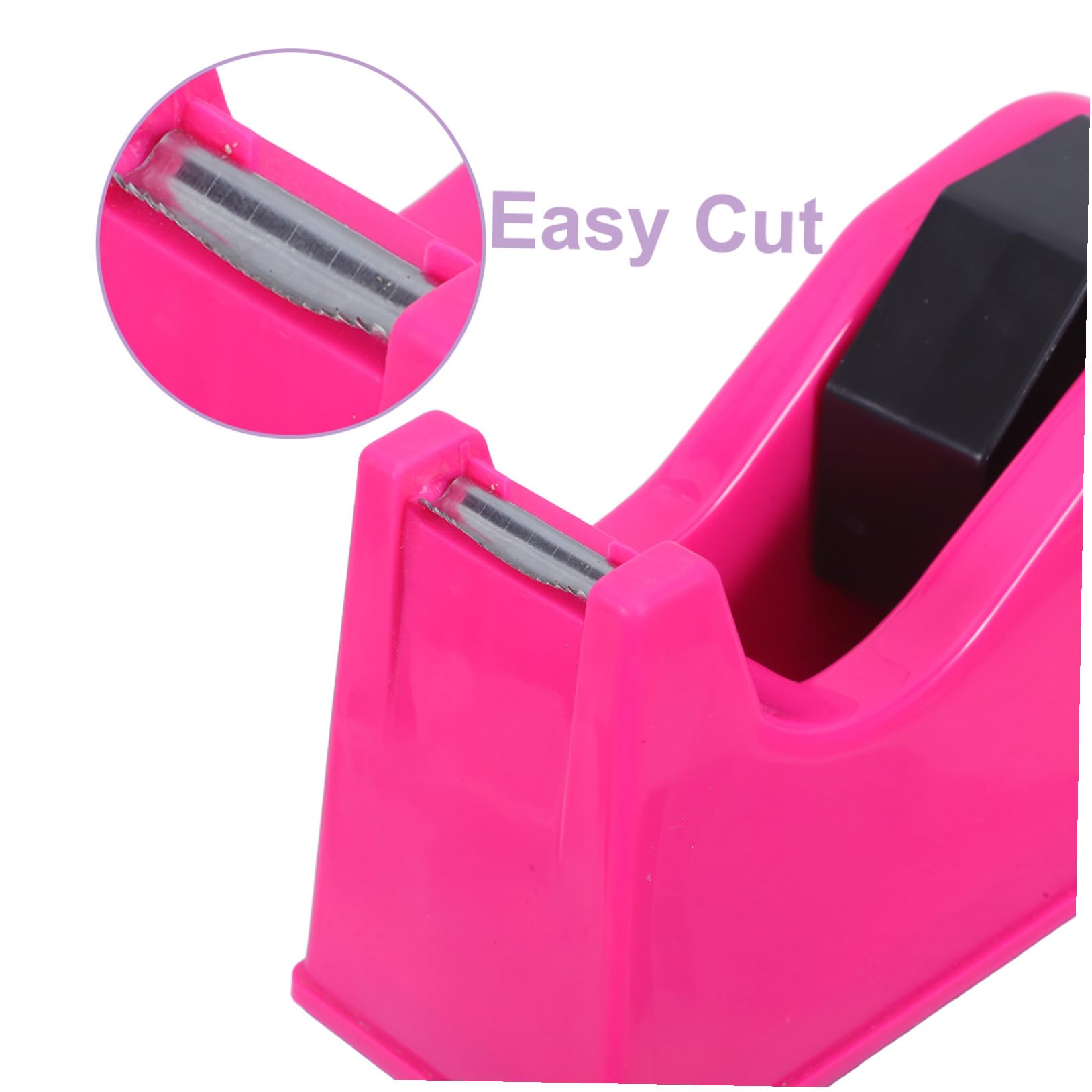 2 Piezas Dispensador Recargable de Cinta Doble Base Adhesiva Tamaño con Antideslizante Corte Moderno Fácil Uso y para Oficina y Escritorio