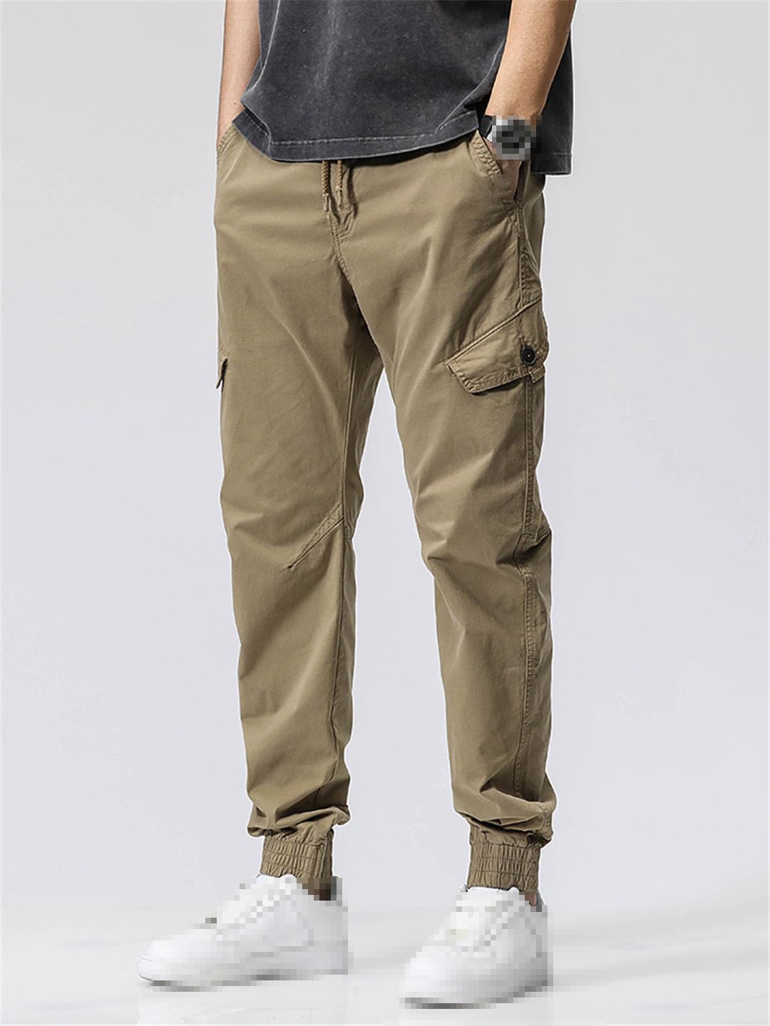 Vogrtcc Pantalones Cargo para Hombre, con Múltiples Bolsillos, De Algodón Elástico, Informales, Militares, Tácticos