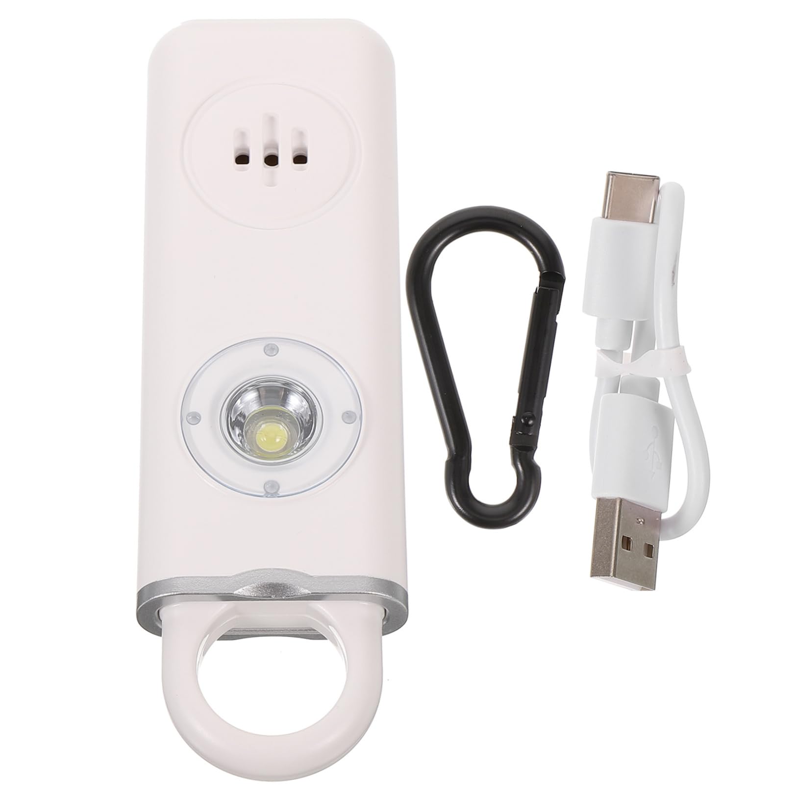 BESPORTBLE avertisseurs sonores clé de sécurité alarme trousseau de sécurité girly mignon porte-clés défense femme porte-clés de sécurité pour femme self défense Plastique blanche