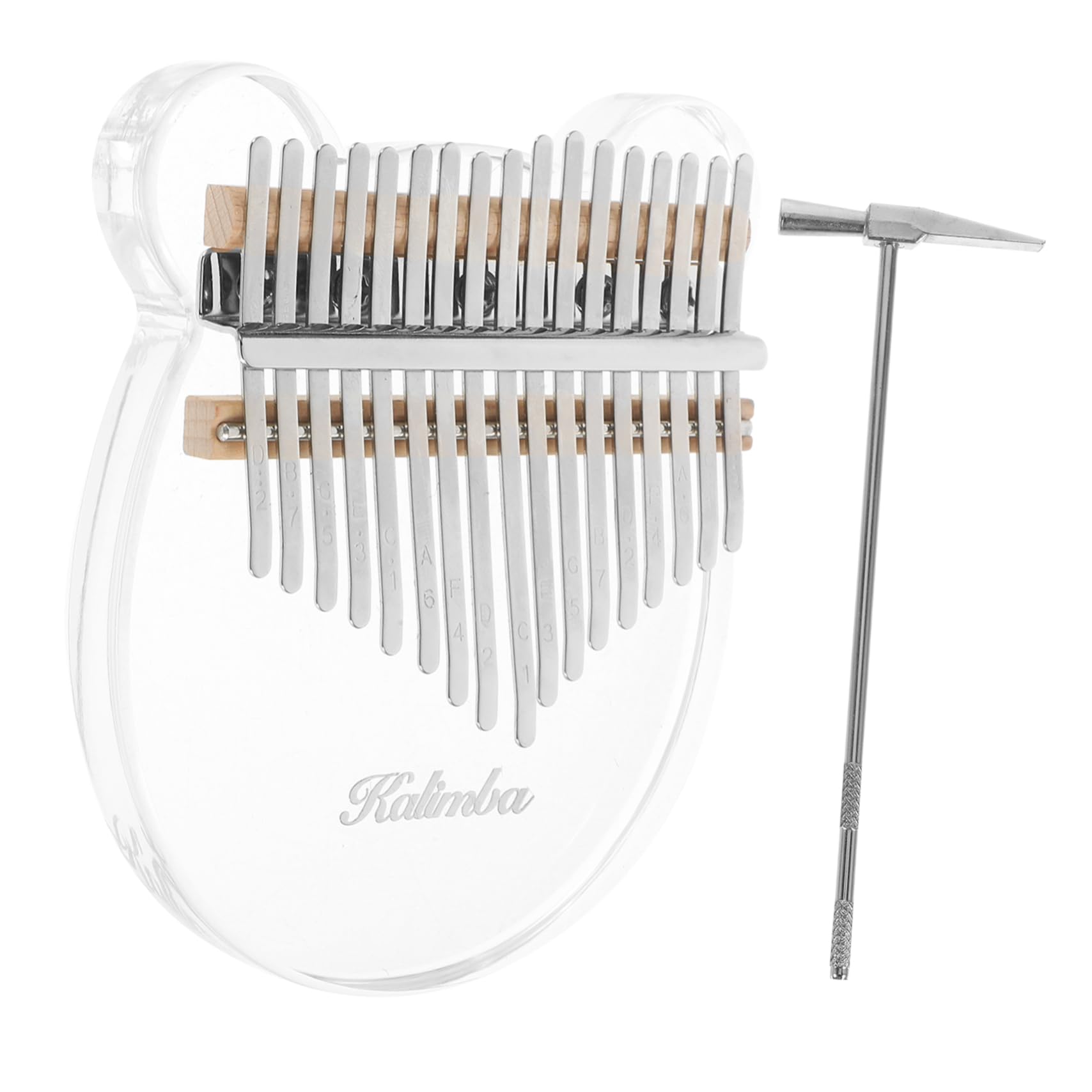 HANABASS Ergonomic Design Crystal Thumb Piano 17 Notes Solid Wood Music Instrument Perfect for All Ages