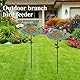 Vogeltränke Stehend, Vogelbad Garten Stehend, Wassertränke für Vögel, Vogelfutterhaus Mit Ständer, Vogeltränke Frostsicher für Wildvögel, Große Ausführung Vogelfutterspender Für Draußen-26x77cm