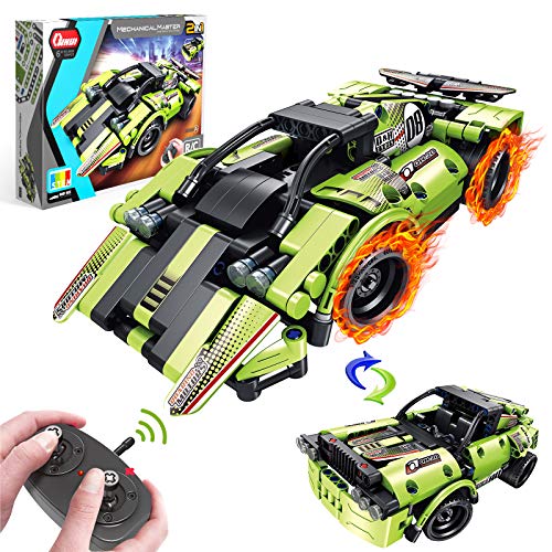 Holiky STEM Toys Building Sets for Kids, Building Blocks 2 in 1 DIY Race Car and Off-Road Vehicles with Remote Control for 6 7 8 9 10+ Years Old Boys Girls, RC Car Toys for Kids Ages 6+ (335 Pcs)