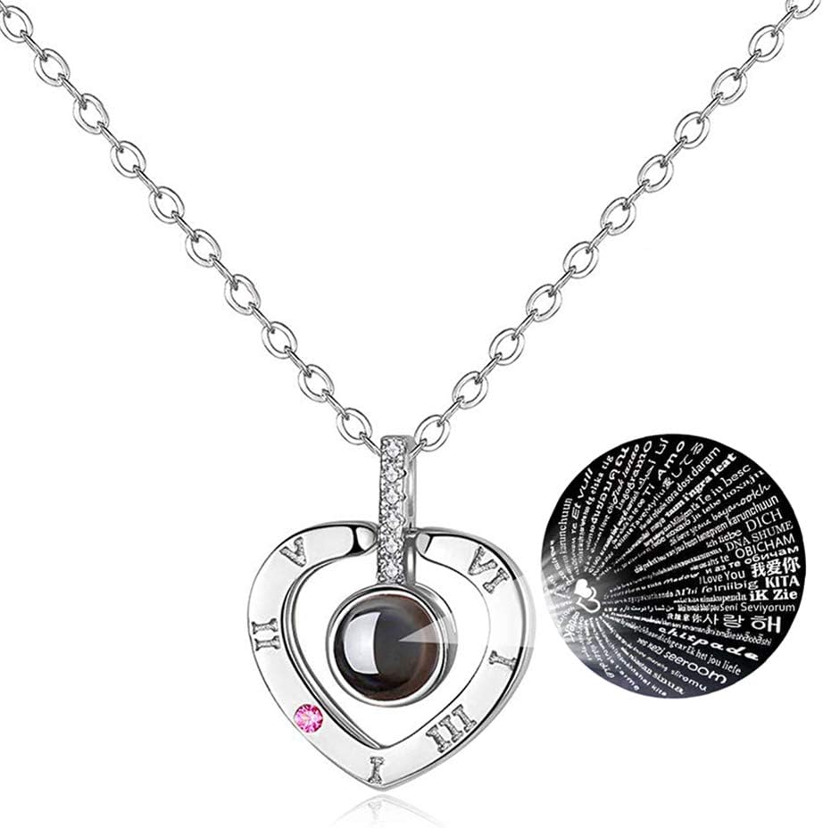 NEW-EC I Love You Necklace 100 Languages for Her Mom Martinique Ubuy