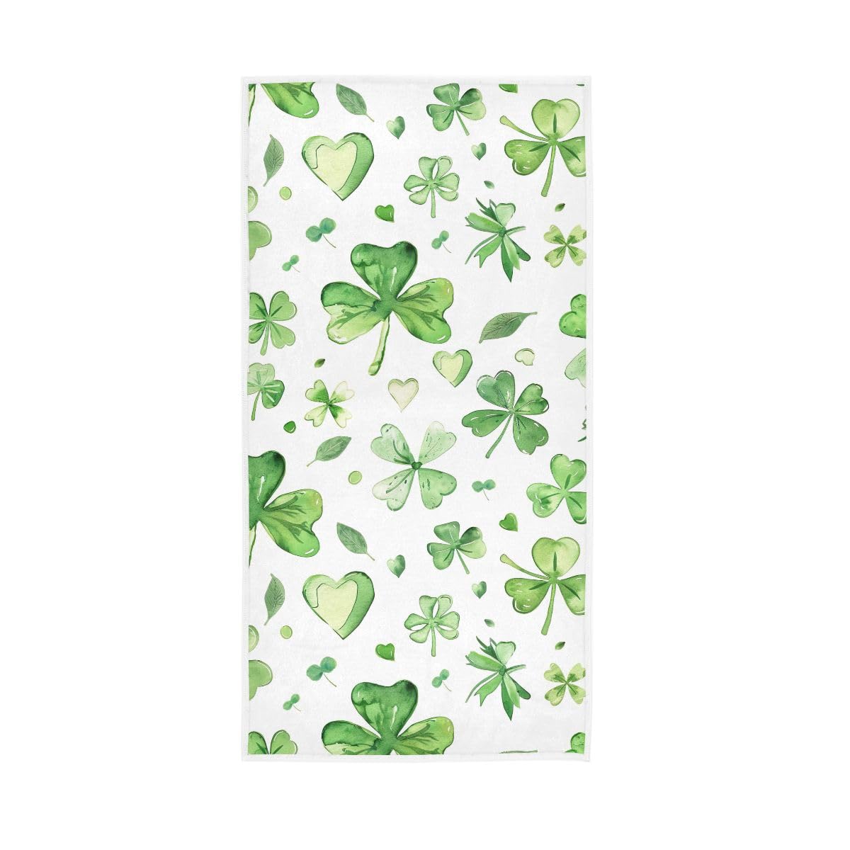 LSRCPD Watercolor Green Leaf Bath Hand Towels for Bathroom, Hand Towels for Bathroom, Shower, Hotel, Spa 15 x 30 Inches