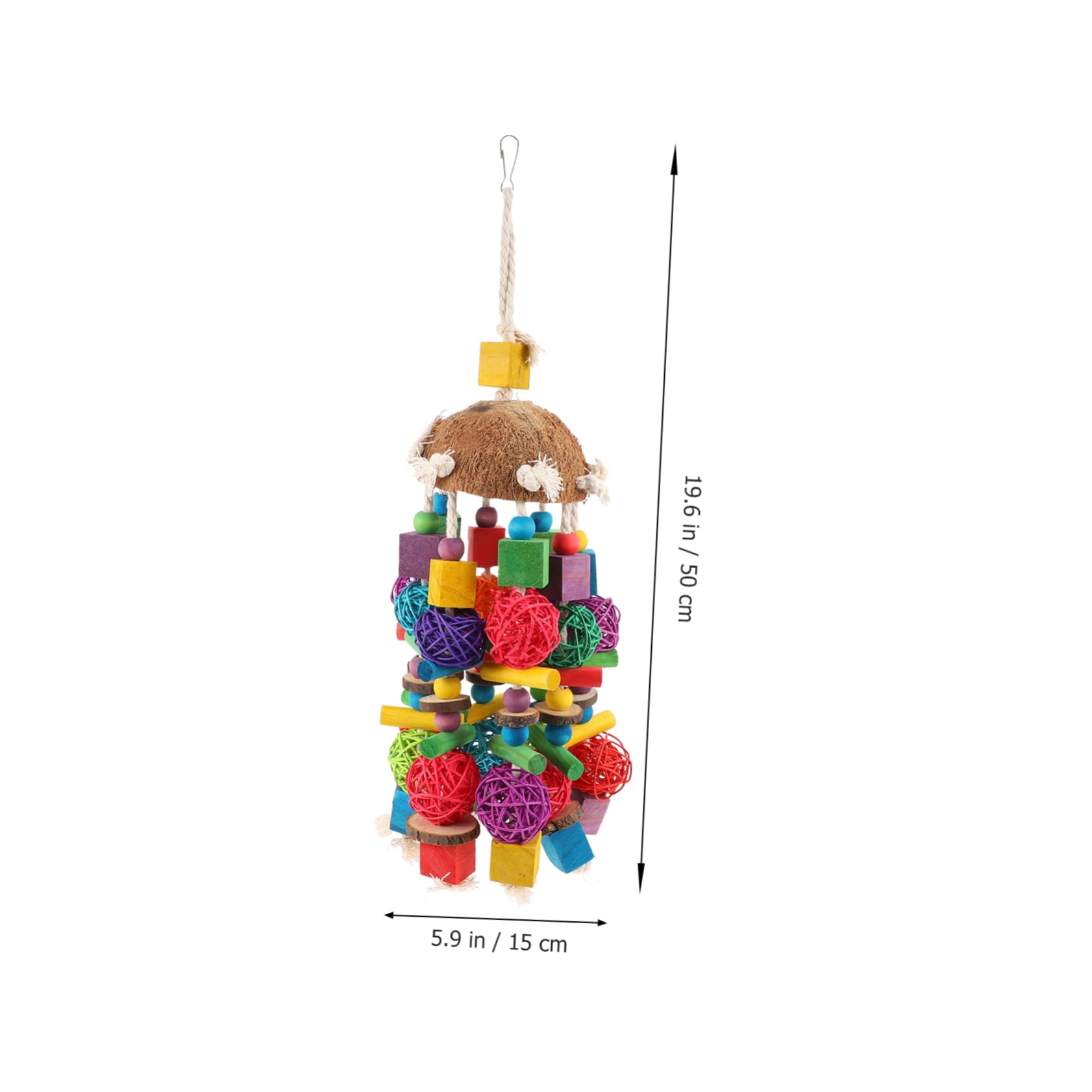Angoily 1piezas Juguete para Aves De Jaula Accesorios para Periquitos Juguete Colgante De Natural para Mascotas para Masticar y Jugar La Jaula De Aves