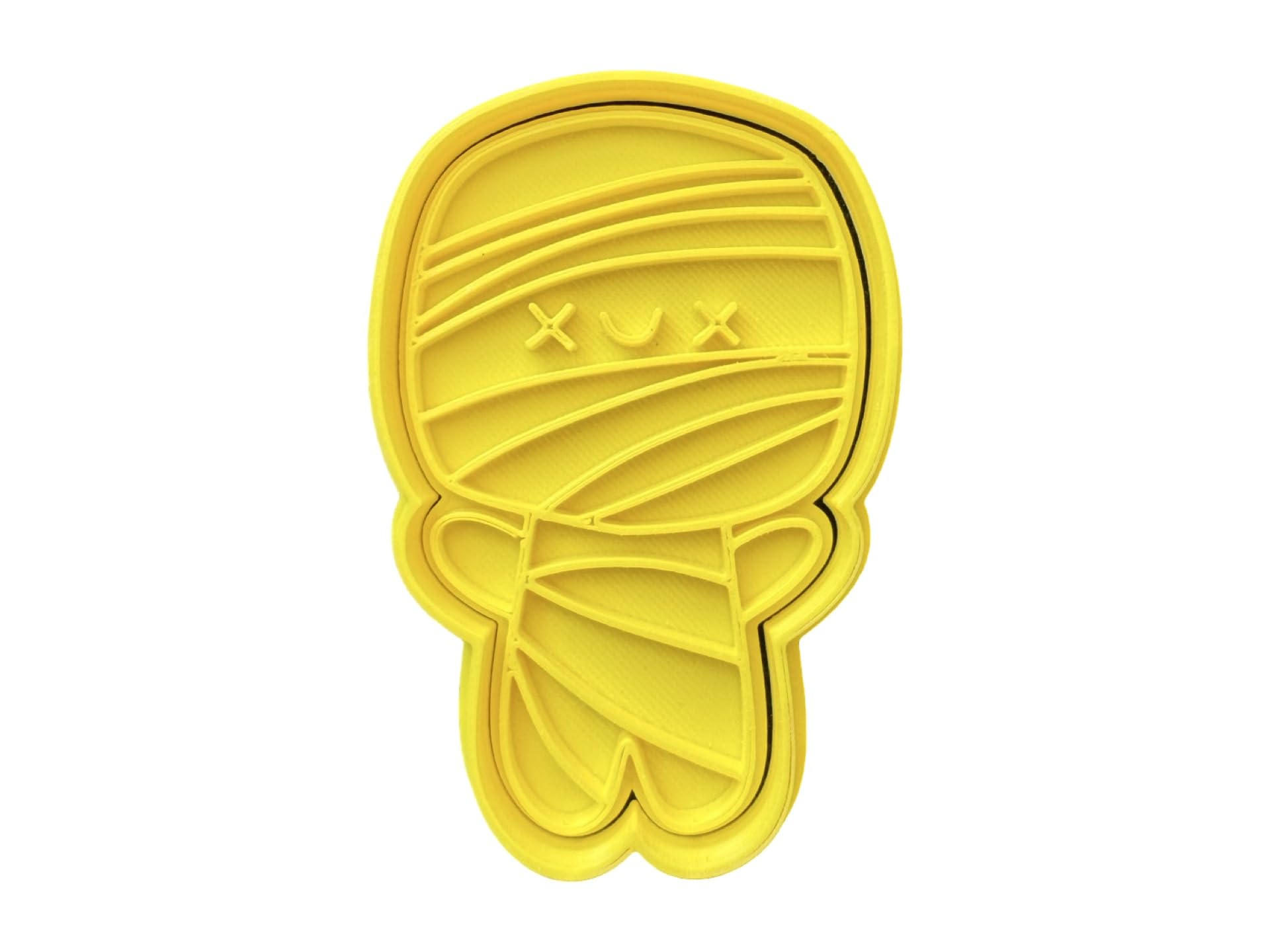 The Cookie Cutter Hub Halloween Mummy Cookie Cutter/Embosser for Cupcakes Fondant Icing Clay Cake Baking Decoration