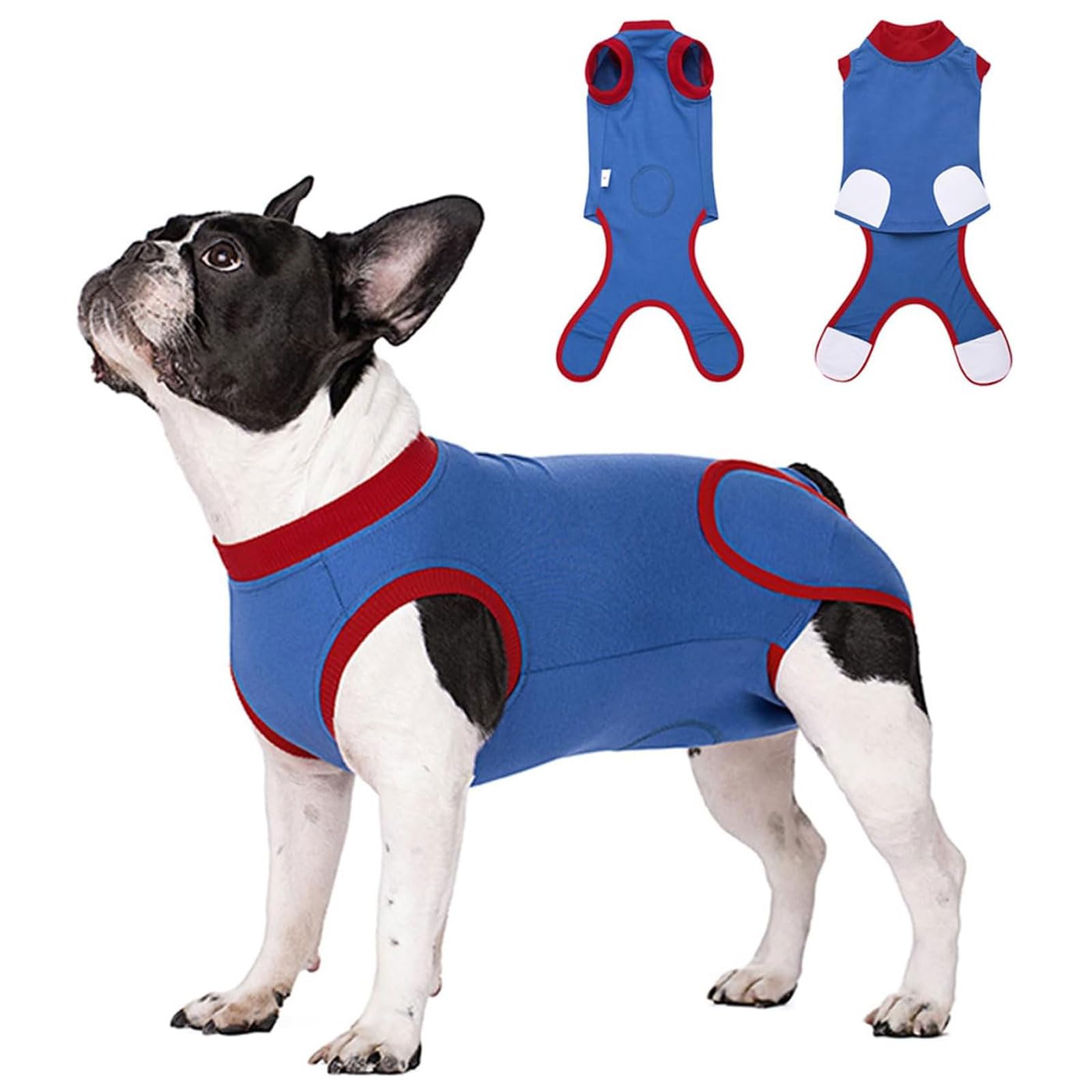 犬猫 服 回復スーツ 外科用ワンジー 回復用服 ブルー Mサイズ Amazon.co.jp: 犬の回復スーツソフト通気性ペットボディスーツペット